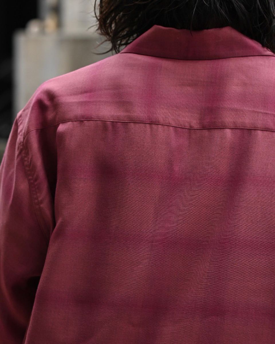 WACKO MARIA / OMBRE CHECK OPEN COLLAR SHIRT S/S -TYPE-3- (25SS-WMS-OC20)
