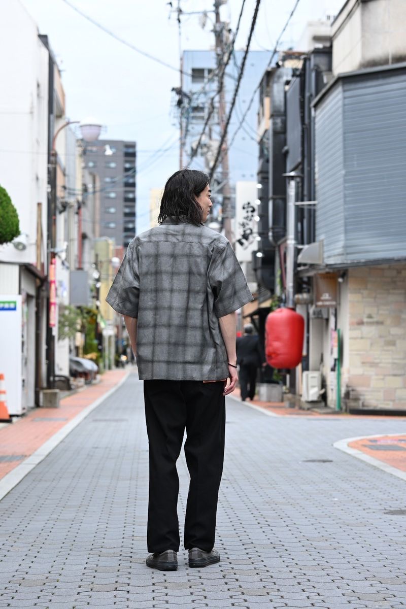 WACKO MARIA / OMBRE CHECK OPEN COLLAR SHIRT S/S -TYPE-3- (25SS-WMS-OC20)