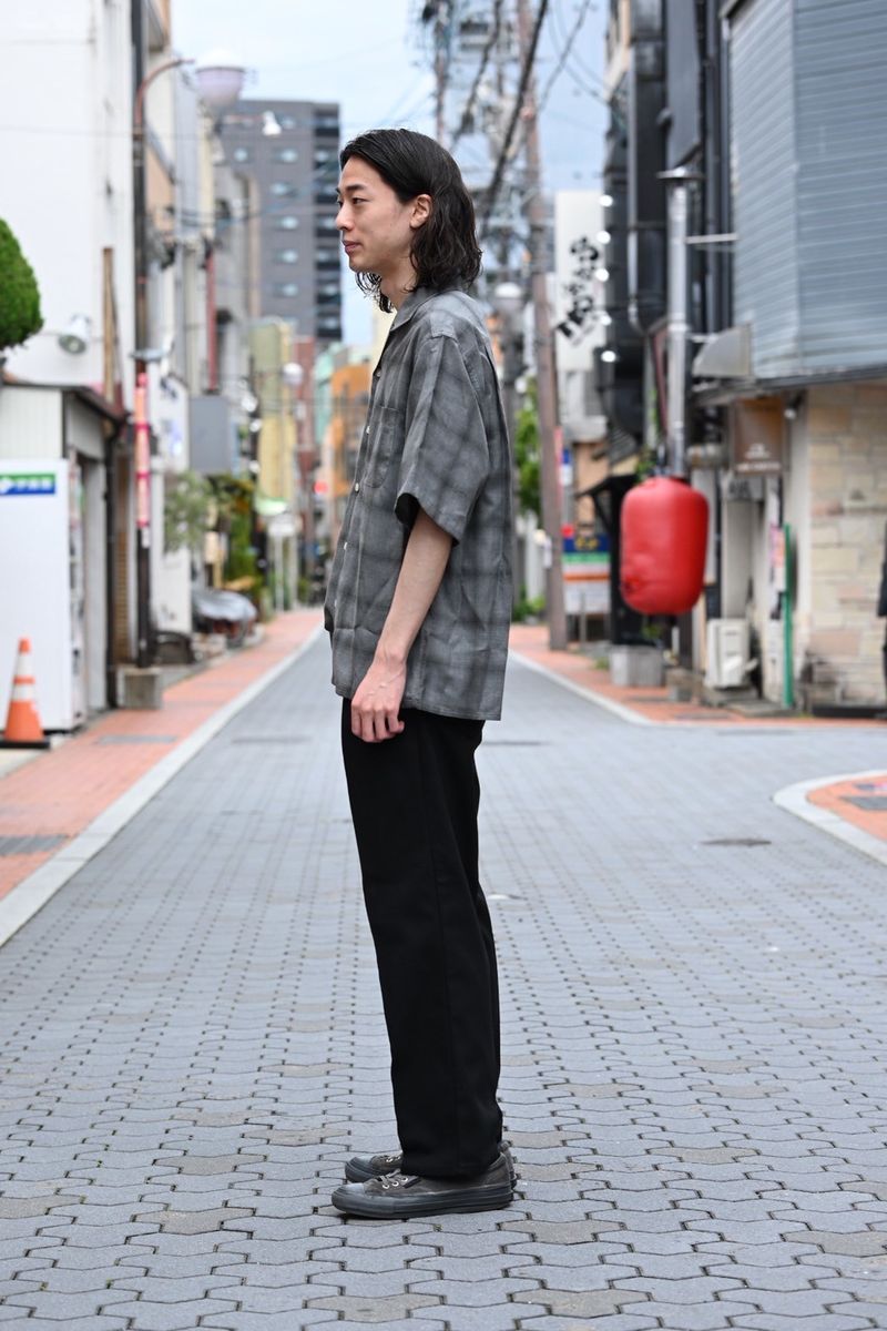 WACKO MARIA / OMBRE CHECK OPEN COLLAR SHIRT S/S -TYPE-3- (25SS-WMS-OC20)