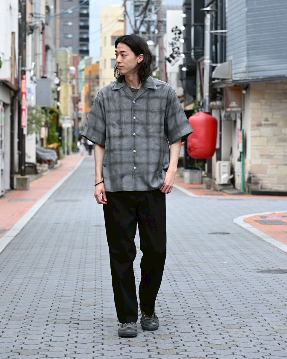 WACKO MARIA / OMBRE CHECK OPEN COLLAR SHIRT S/S -TYPE-3- (25SS-WMS-OC20)