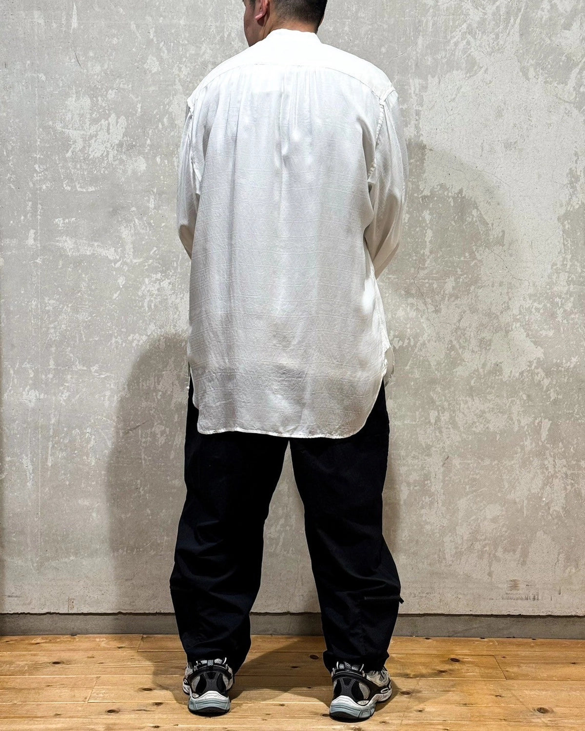 White Mountaineering / JACQUARD WIDE GUSSET SLEEVE LONG SHIRT (WM2571102)