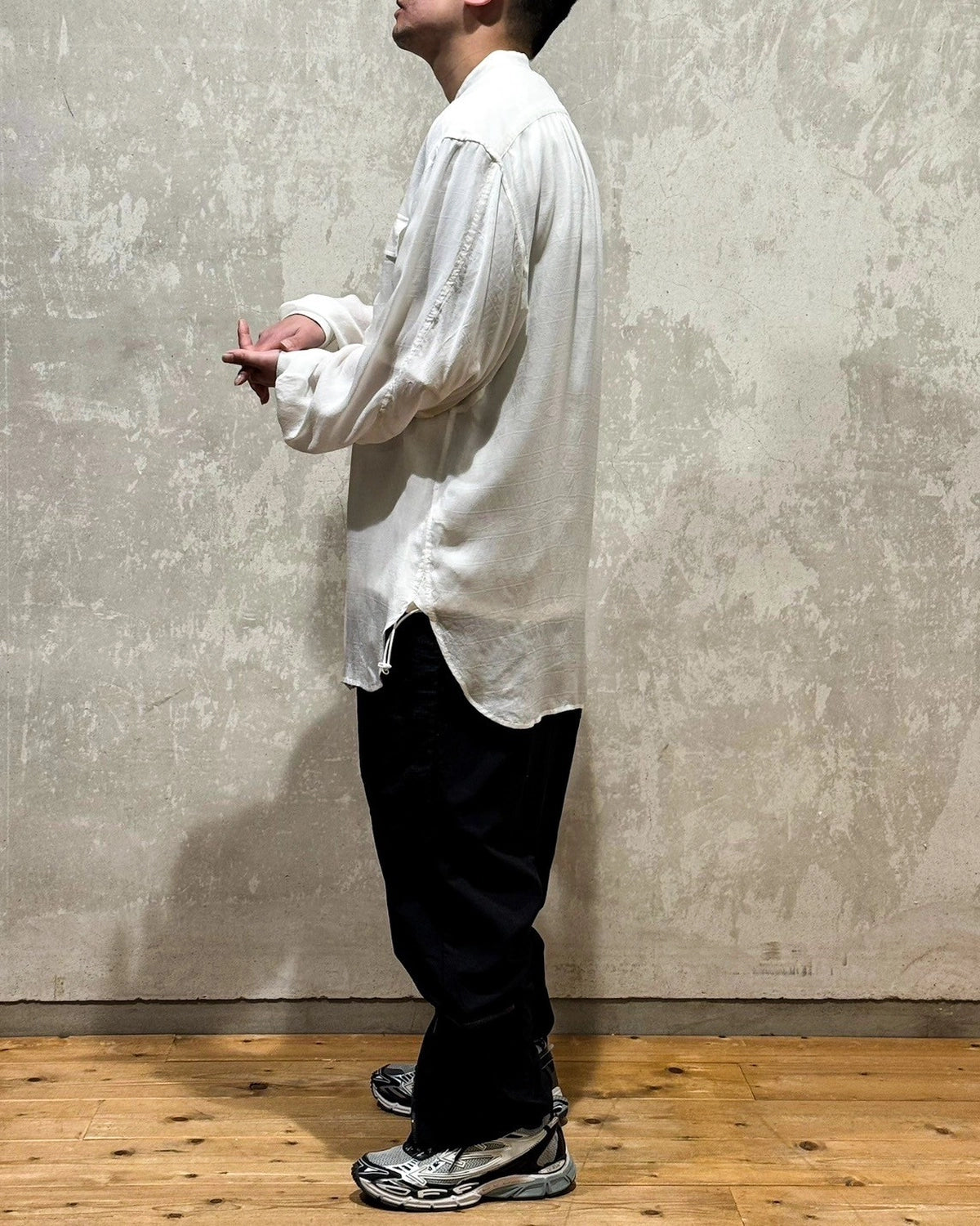 White Mountaineering / JACQUARD WIDE GUSSET SLEEVE LONG SHIRT (WM2571102)
