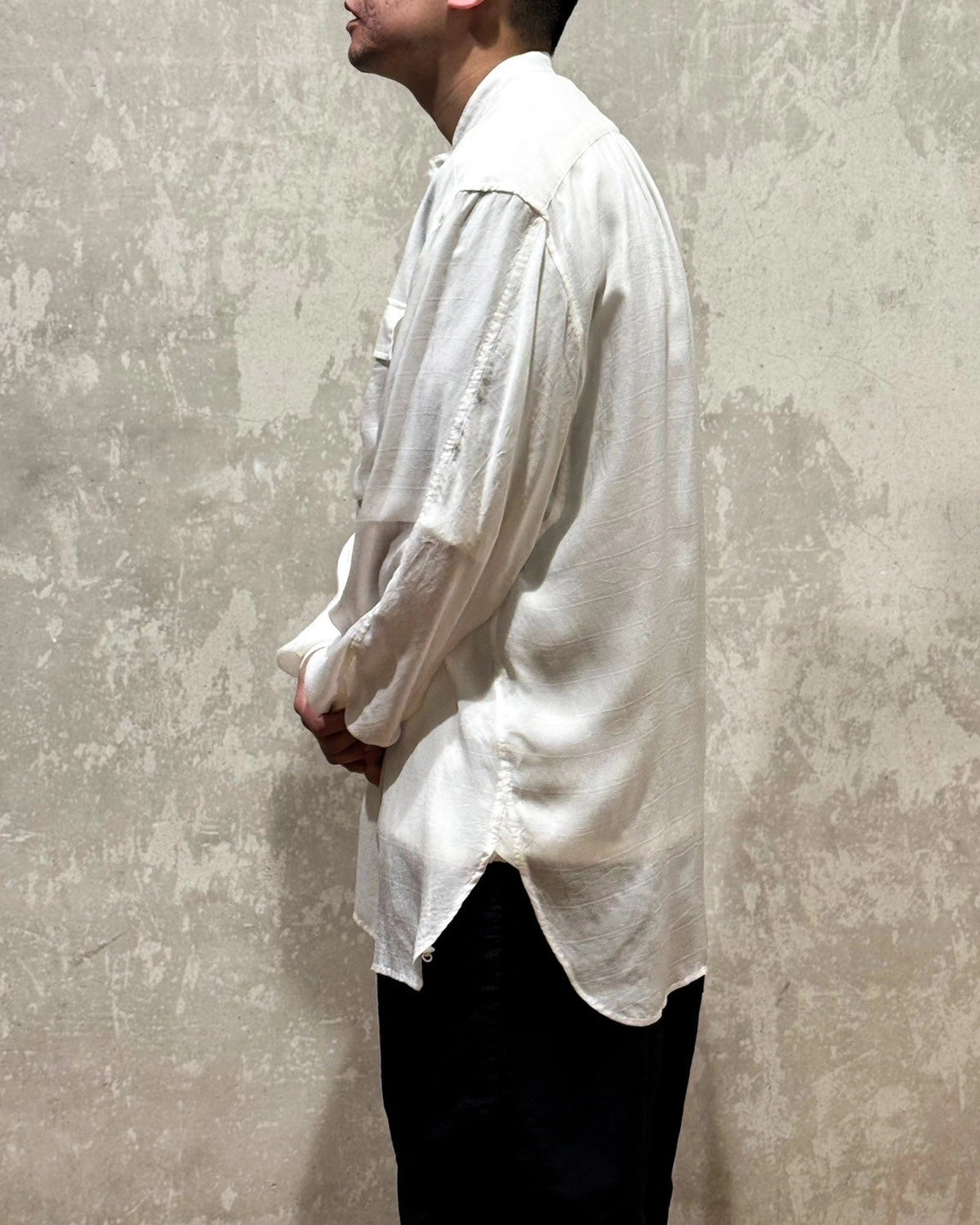White Mountaineering / JACQUARD WIDE GUSSET SLEEVE LONG SHIRT (WM2571102)