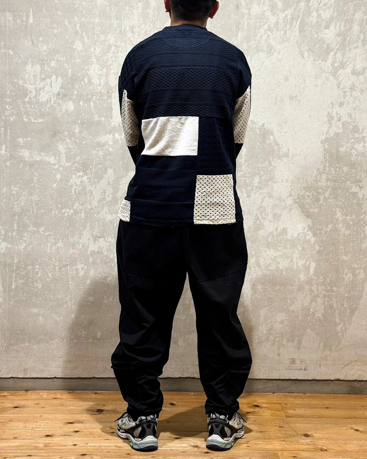 White Mountaineering / PATCHWORK LONG SLEEVE T-SHIRT (WM2571531)