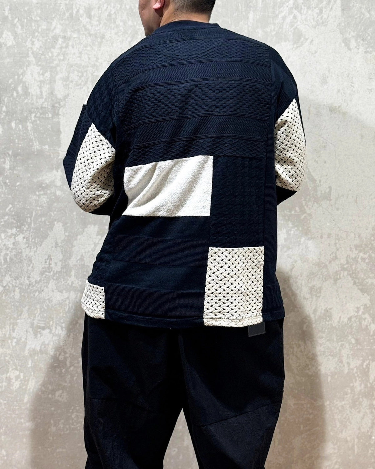 White Mountaineering / PATCHWORK LONG SLEEVE T-SHIRT (WM2571531)