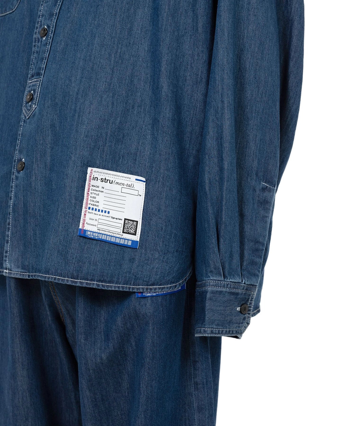 Maison MIHARA YASUHIRO in・stru(men-tal). / Cotton Tencel Denim Long-sleeve Shirt (I12SH002)