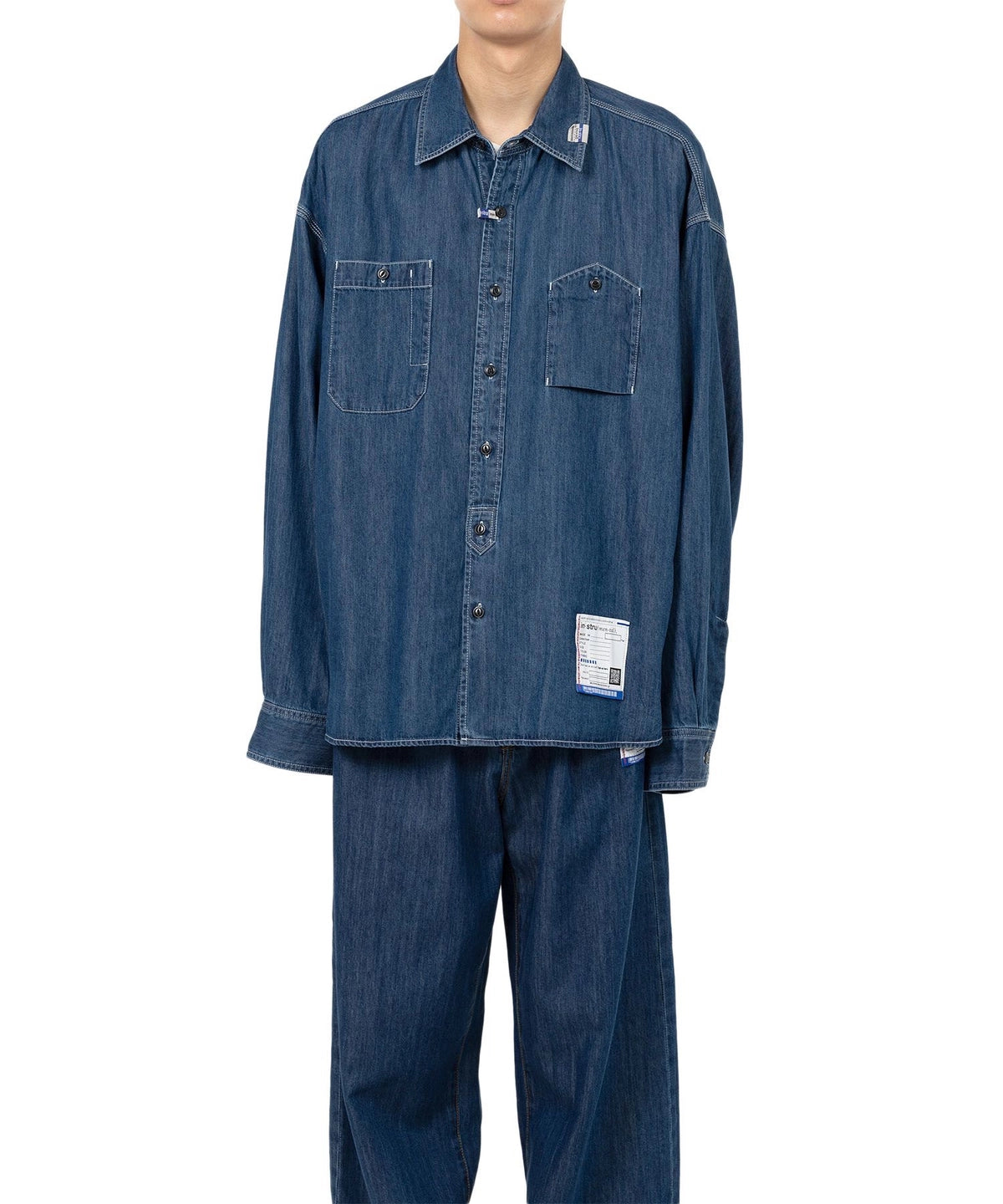 Maison MIHARA YASUHIRO in・stru(men-tal). / Cotton Tencel Denim Long-sleeve Shirt (I12SH002)