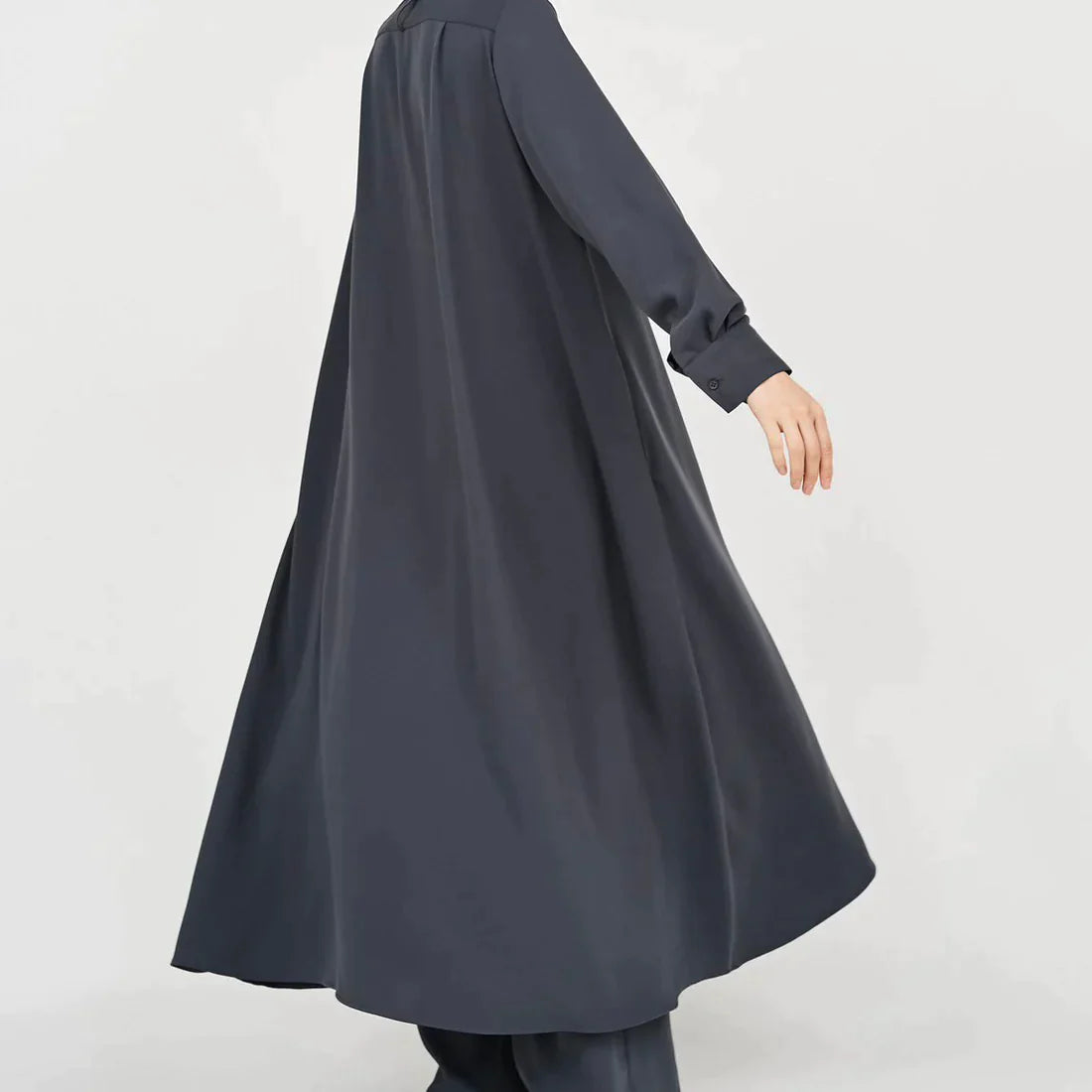 Graphpaper / Satin Band Collar Dress (GL253-60095B)