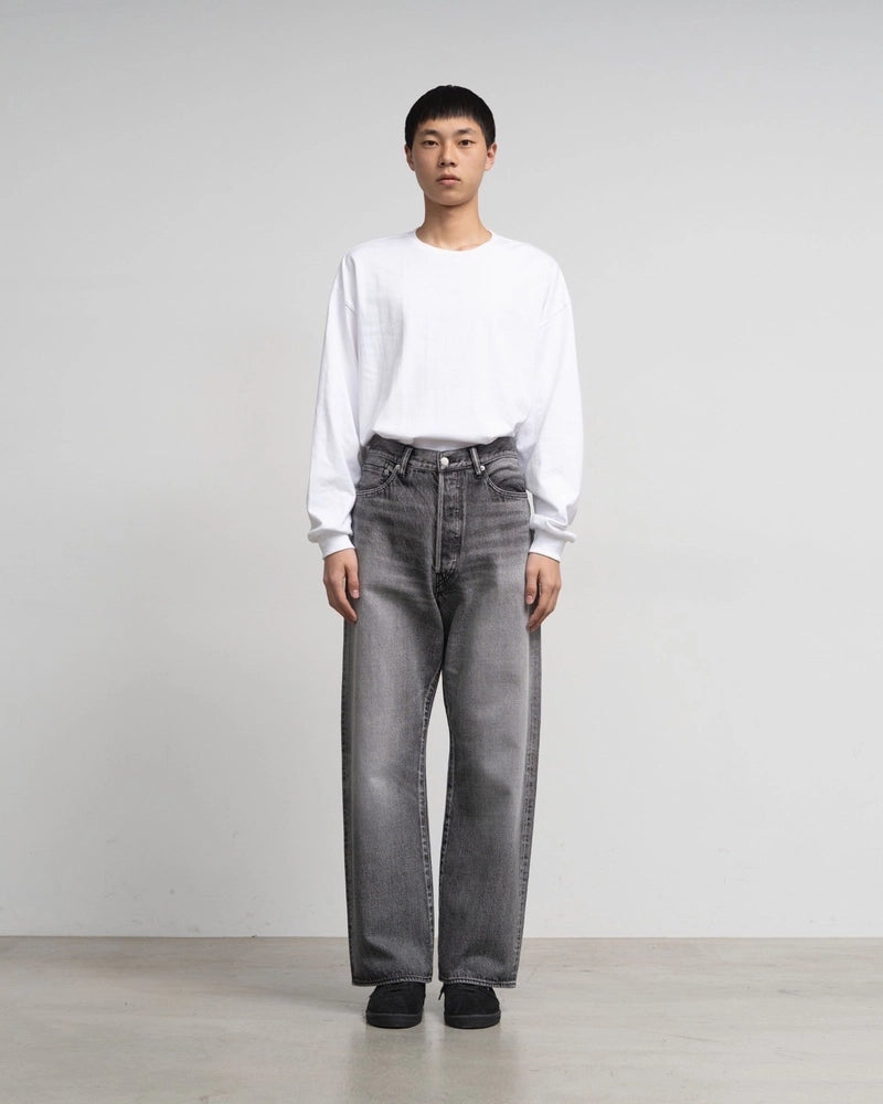 Graphpaper / Selvage Denim Five Pocket Wide Straight Pants (GU253-40059LB)