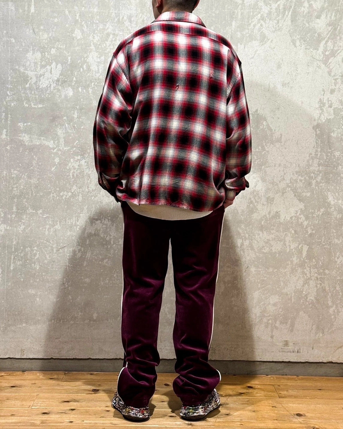 ©︎SAINT Mxxxxxx × LASTMAN / LM_TRACK PANTS -VELOUR (SM-HR8-0000-C36)