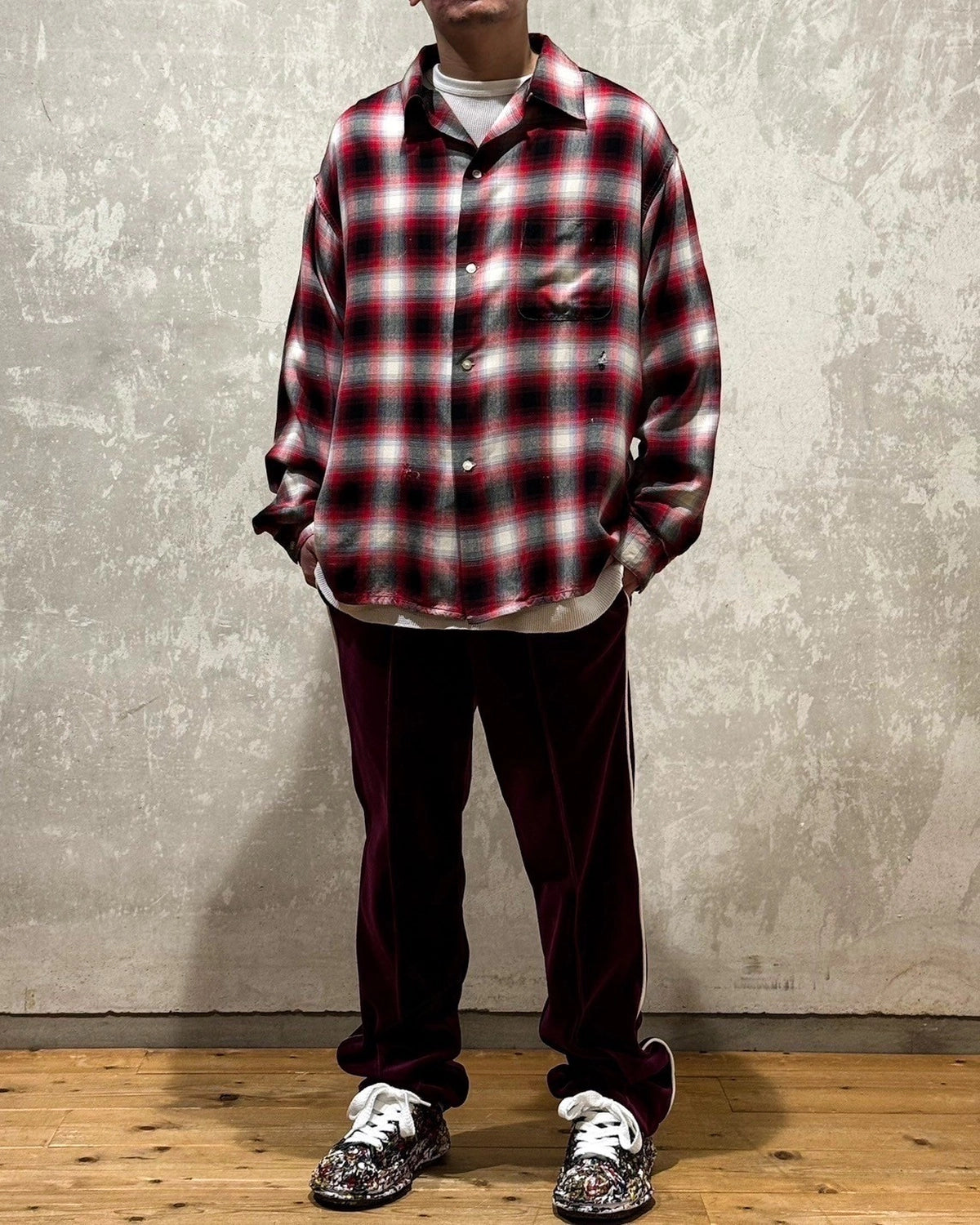 ©︎SAINT Mxxxxxx × LASTMAN / LM_TRACK PANTS -VELOUR (SM-HR8-0000-C36)