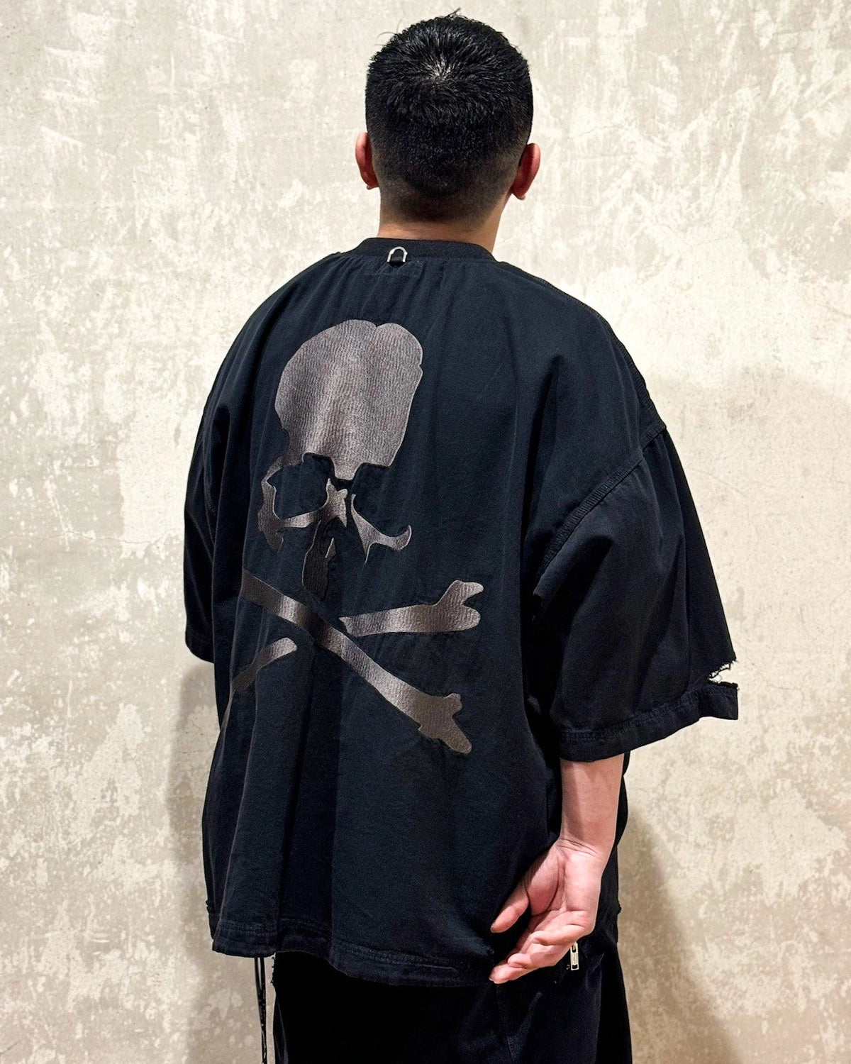 mastermind JAPAN / MJ DISTERSSED SS PULLOVER DENIM SHIRT (MJ25E14-SH024)