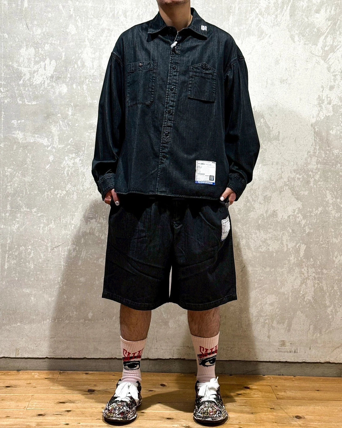 Maison MIHARA YASUHIRO in・stru(men-tal). / Cotton Tencel Denim Long-sleeve Shirt (I12SH002)