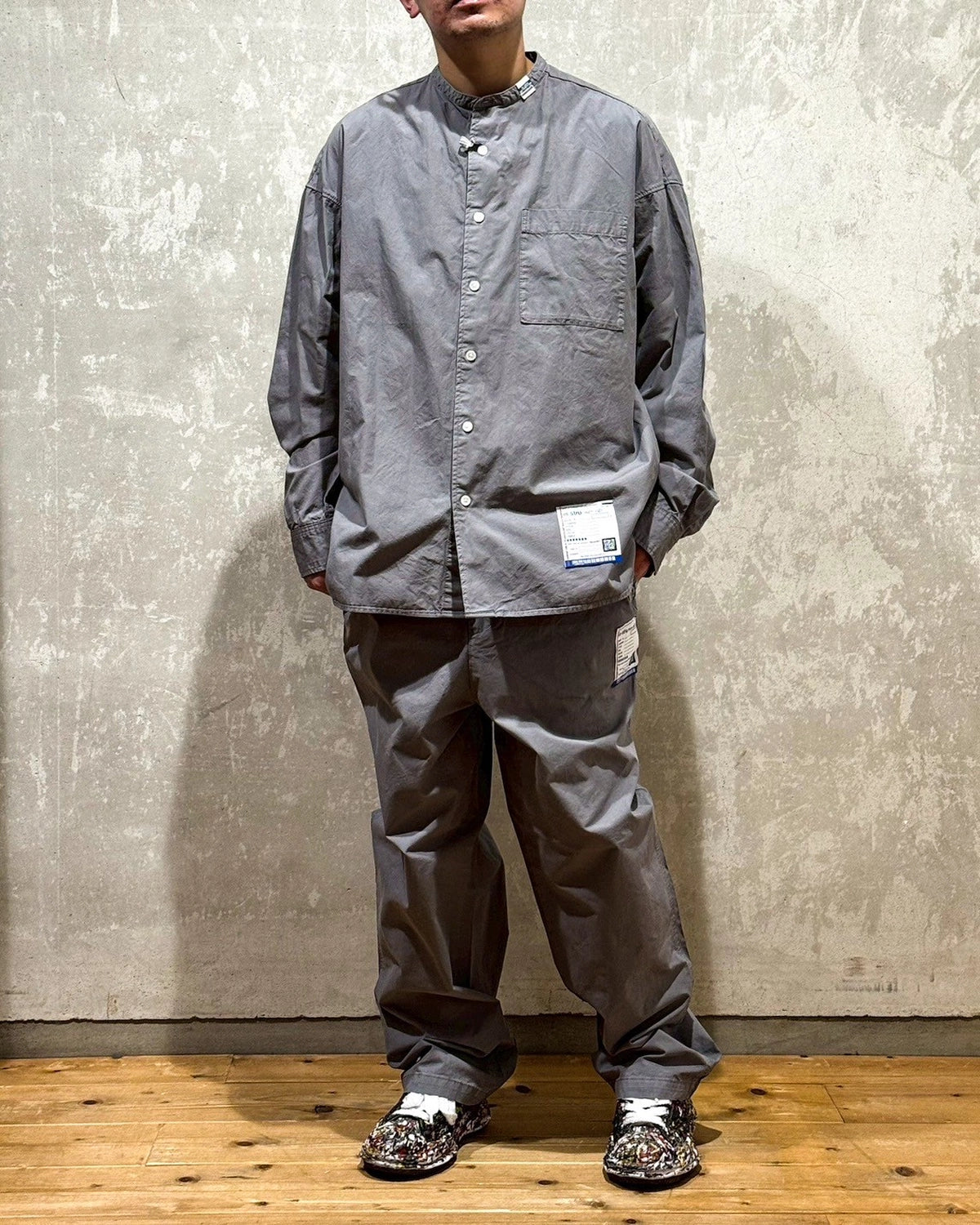 Maison MIHARA YASUHIRO in・stru(men-tal). / Band Collar Long Sleeve Shirt (I13SH031)