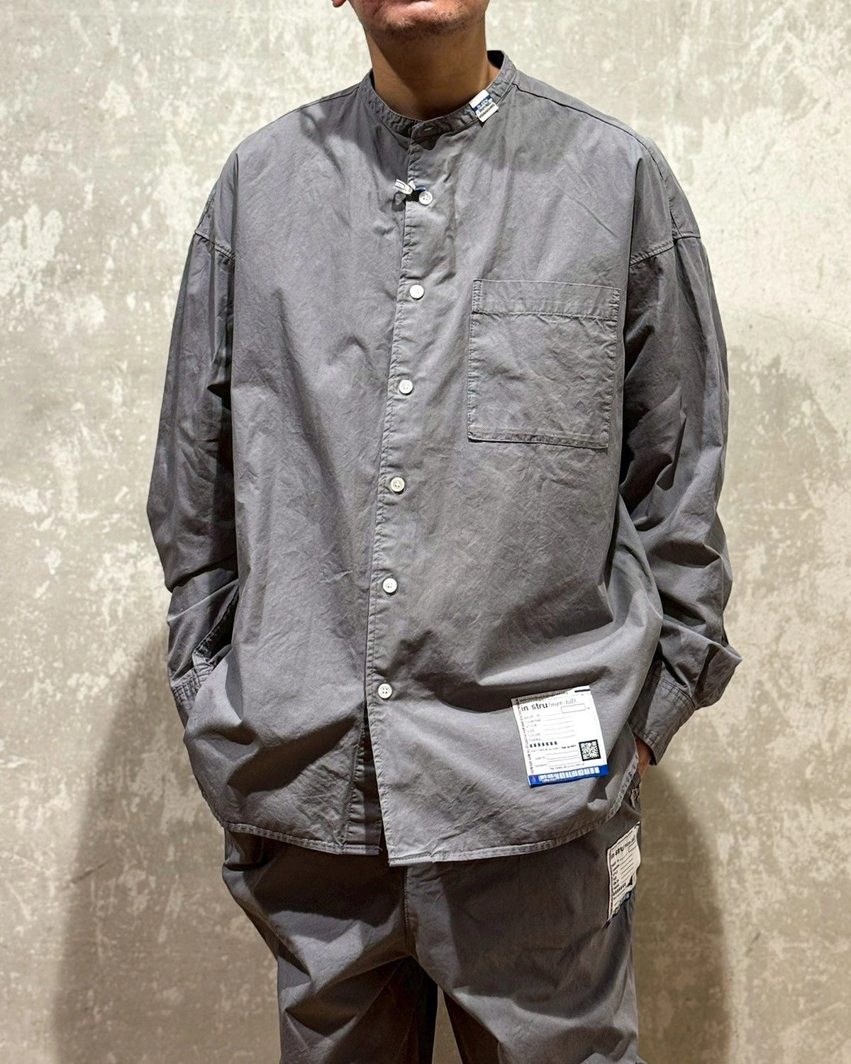 Maison MIHARA YASUHIRO in・stru(men-tal). / Band Collar Long Sleeve Shirt (I13SH031)