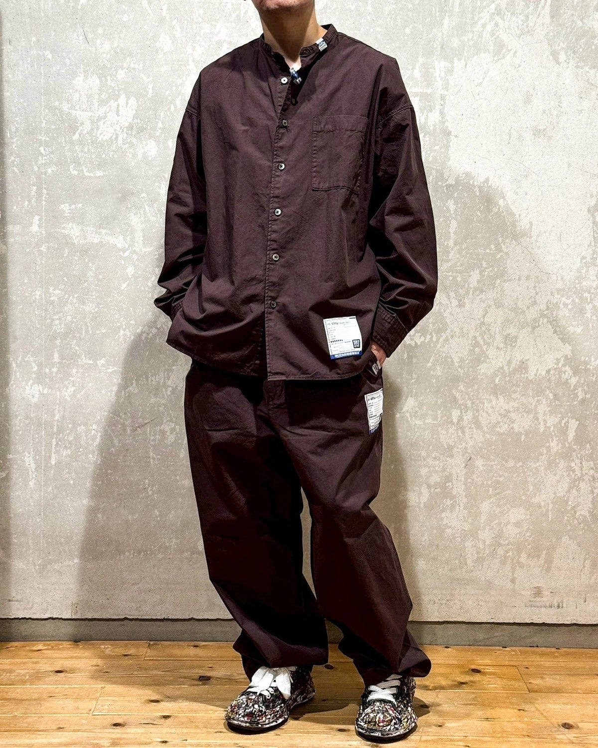 Maison MIHARA YASUHIRO in・stru(men-tal). / Band Collar Long Sleeve Shirt (I13SH031)