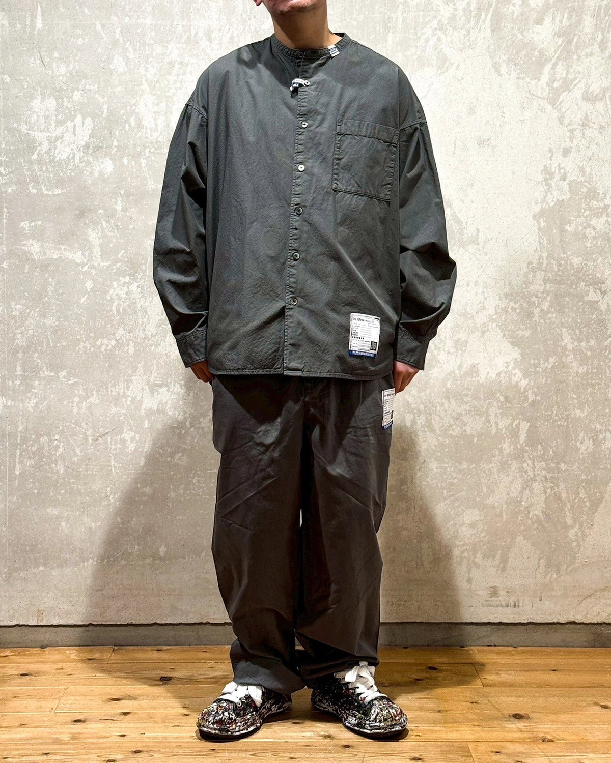 Maison MIHARA YASUHIRO in・stru(men-tal). / Band Collar Long Sleeve Shirt (I13SH031)