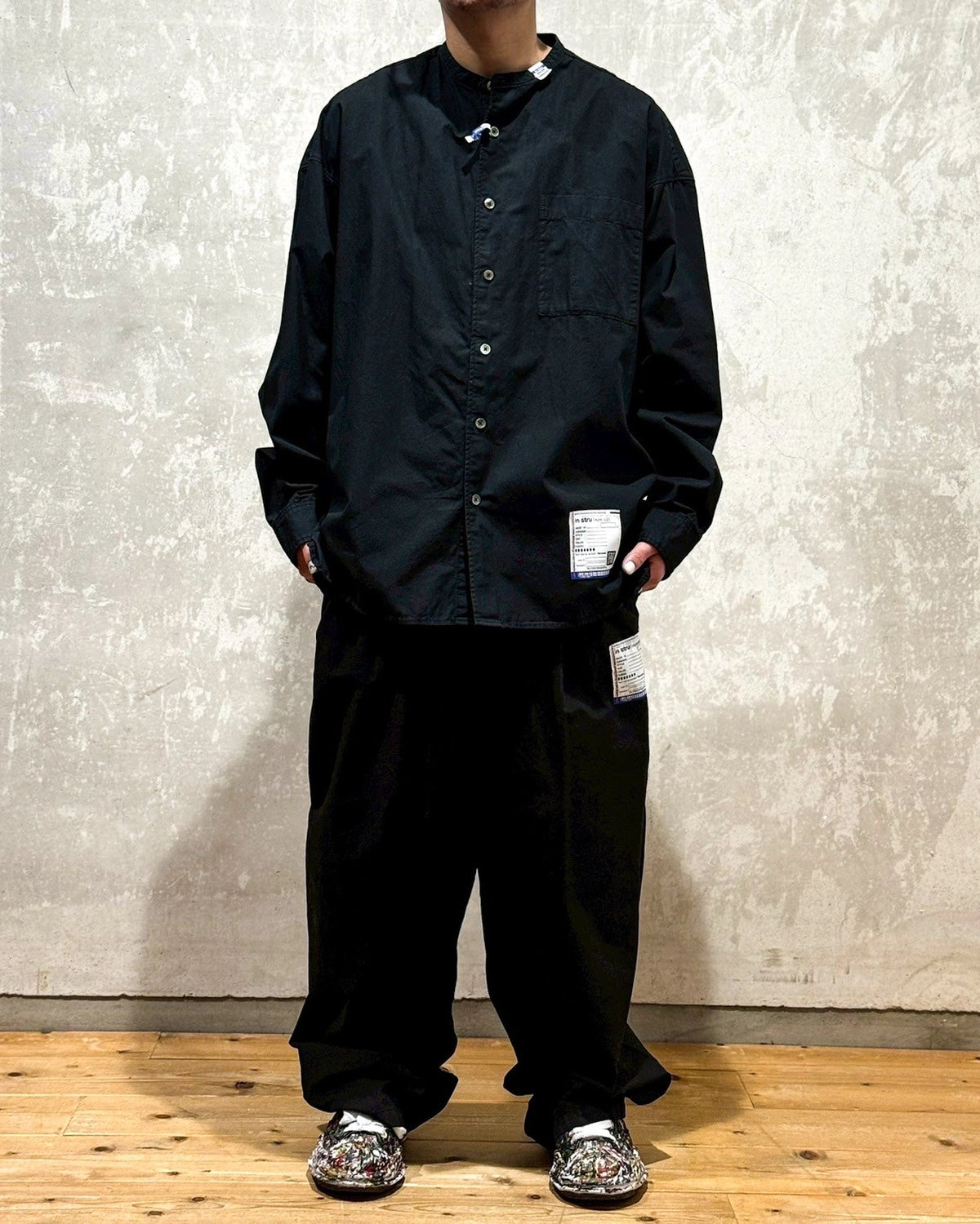 Maison MIHARA YASUHIRO in・stru(men-tal). / Band Collar Long Sleeve Shirt (I13SH031)