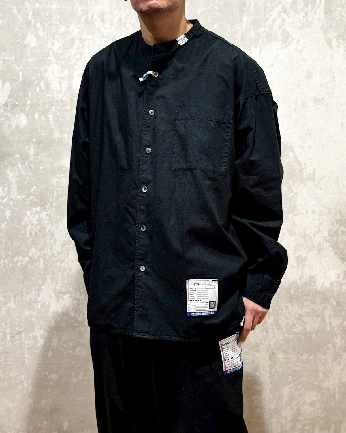Maison MIHARA YASUHIRO in・stru(men-tal). / Band Collar Long Sleeve Shirt (I13SH031)