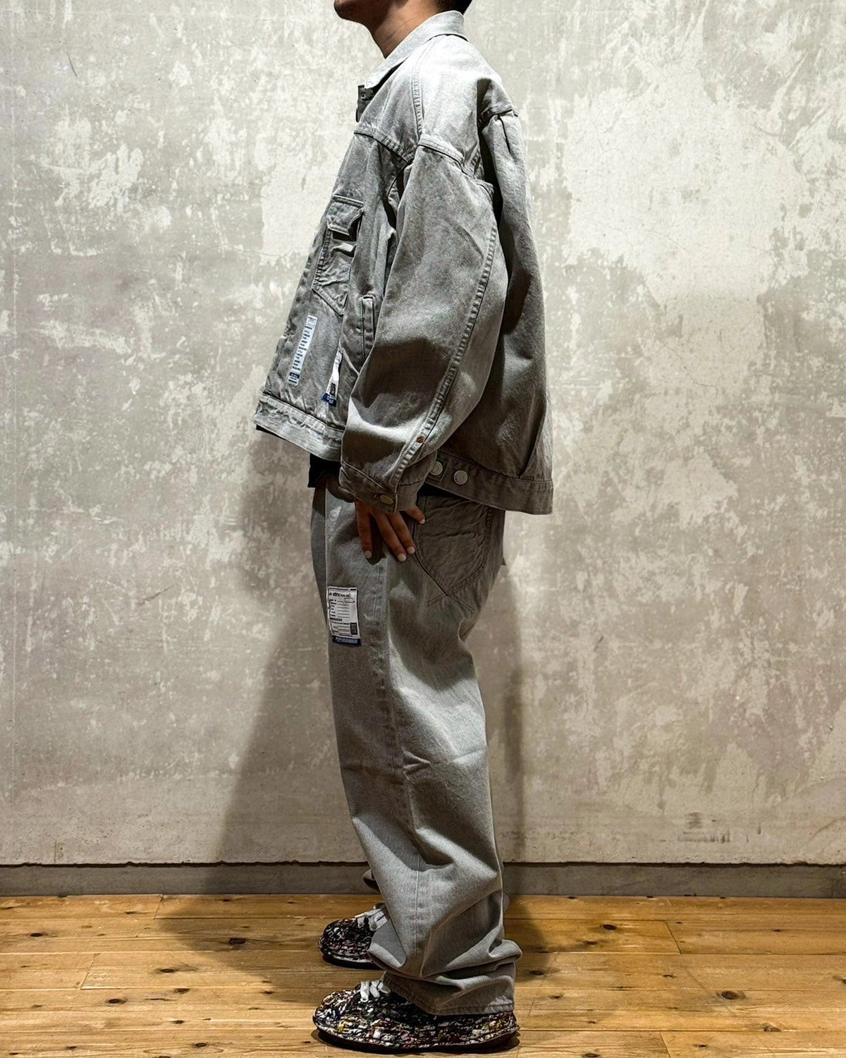 Maison MIHARA YASUHIRO / BLEACHE DENIM JACKET (I14BL051)
