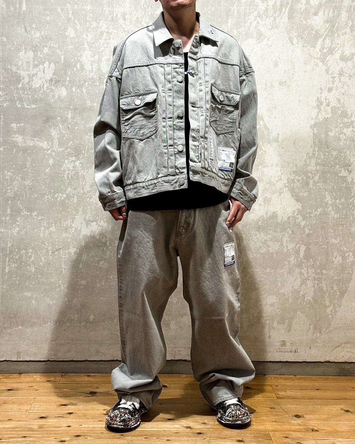 Maison MIHARA YASUHIRO / BLEACHE DENIM JACKET (I14BL051)