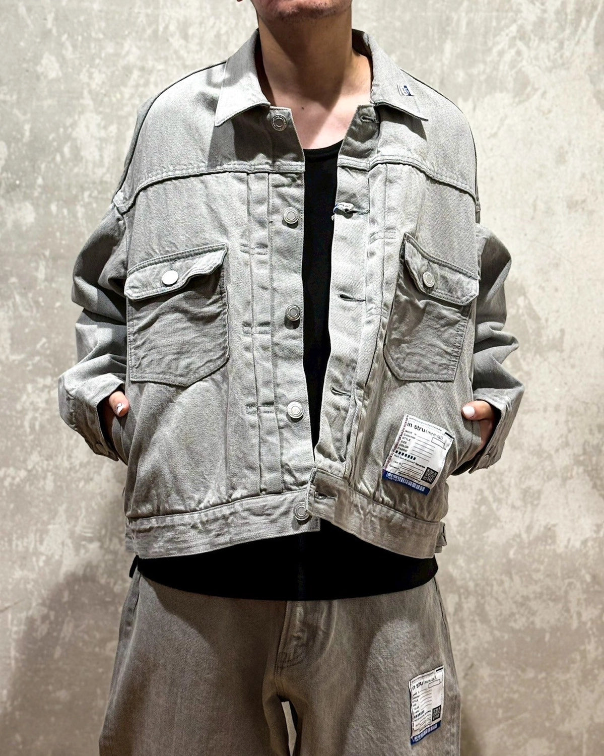 Maison MIHARA YASUHIRO / BLEACHE DENIM JACKET (I14BL051)