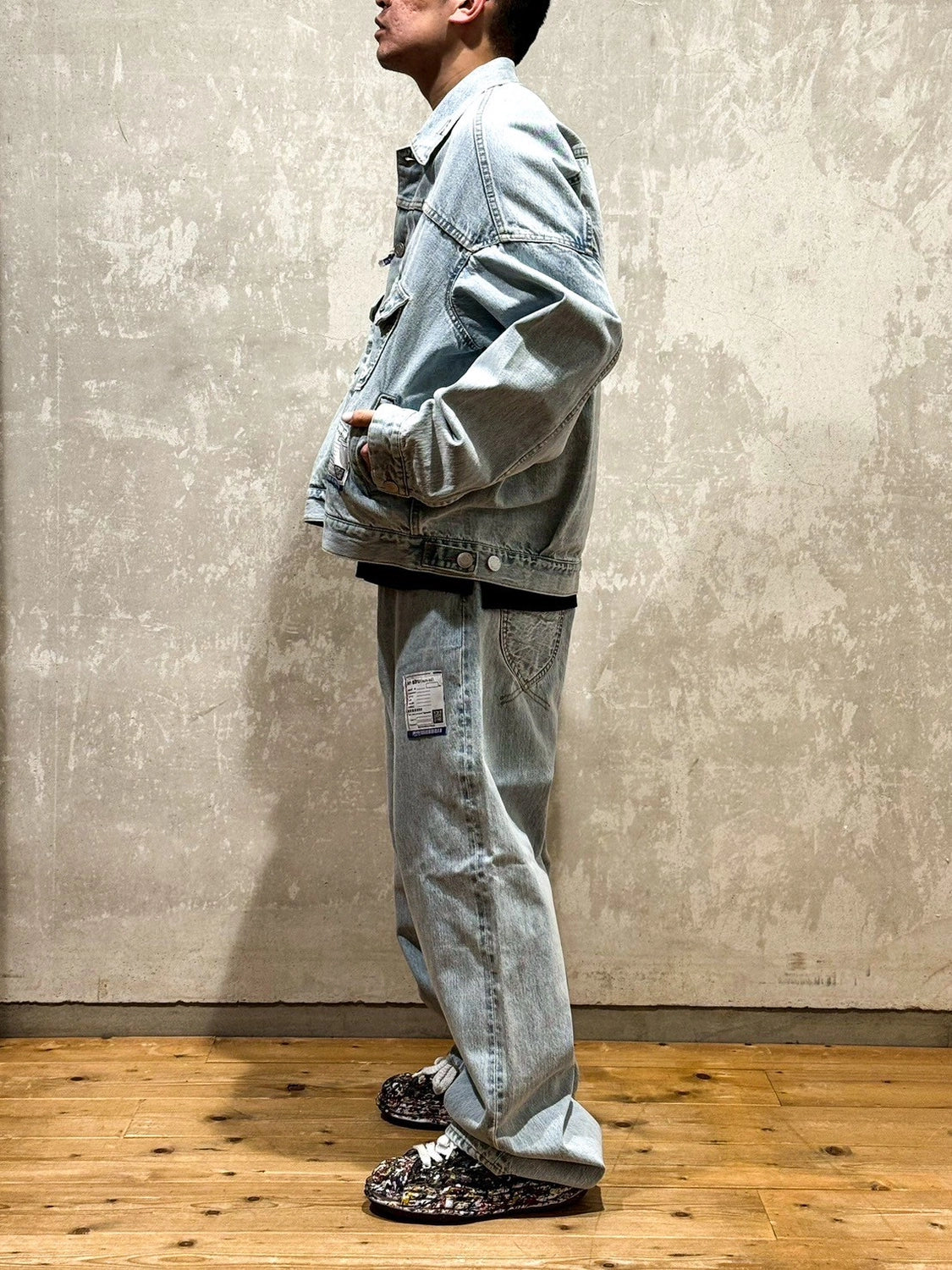 Maison MIHARA YASUHIRO / BLEACHE DENIM JACKET (I14BL051)