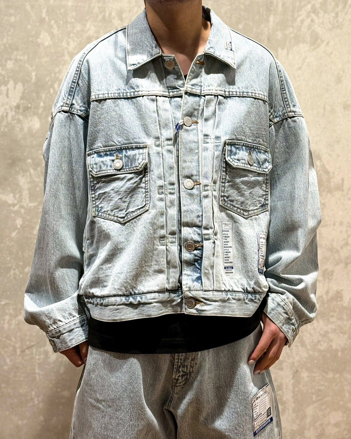 Maison MIHARA YASUHIRO / BLEACHE DENIM JACKET (I14BL051)