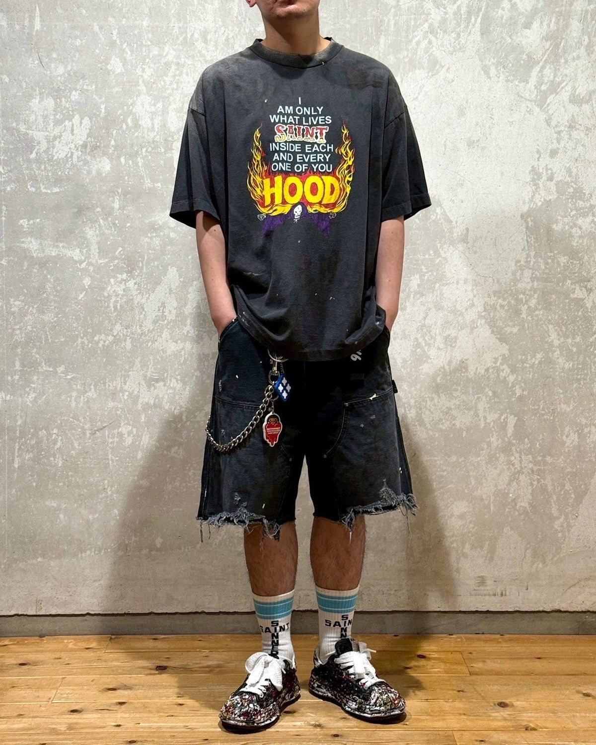 ©︎SAINT Mxxxxxx × NEIGHBORHOOD / NH_SS TEE / STHD.HOOD (SM-HR8-0000-C69)