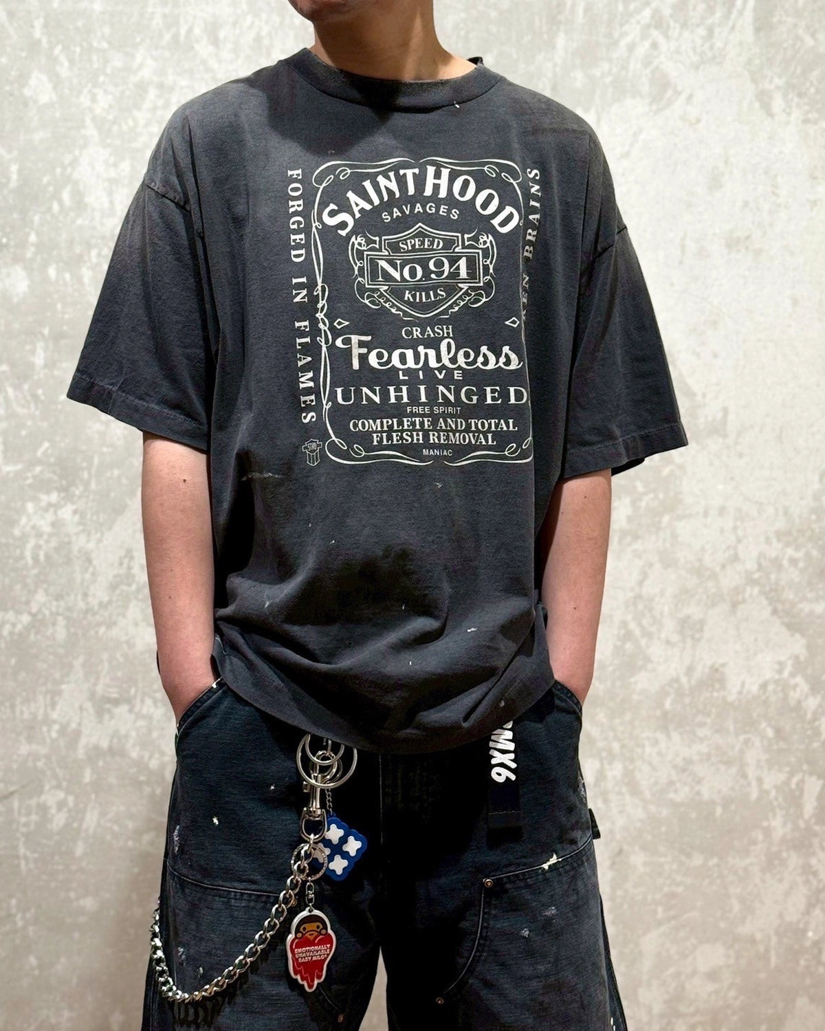 ©︎SAINT Mxxxxxx × NEIGHBORHOOD / NH_SS TEE / STHD.FEARLESS (SM-HR8-0000-C70)