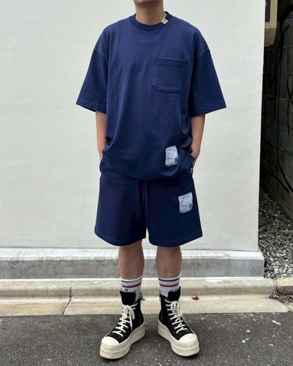 Maison MIHARA YASUHIRO in・stru(men-tal). / Heavy Weight Jersey Pocket T-shirt (I17TS537)