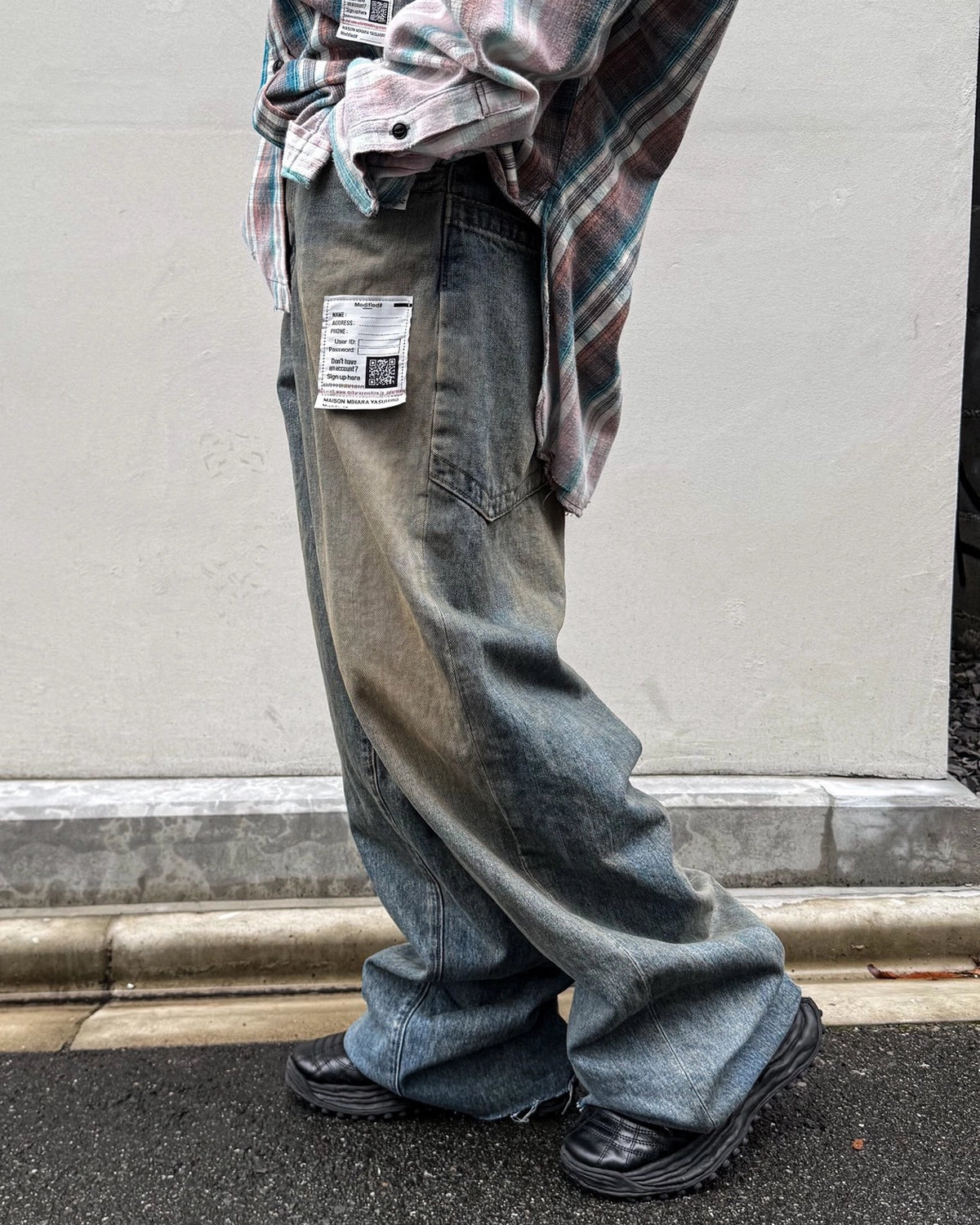 Maison MIHARA YASUHIRO / Amateur Sewn Like Wide Denim Pants -Women's- (K17PT352)