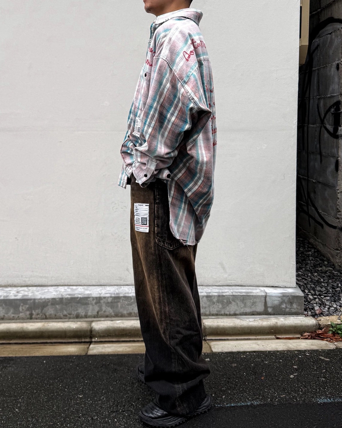 Maison MIHARA YASUHIRO / Amateur Sewn Like Wide Denim Pants -Women's- (K17PT352)