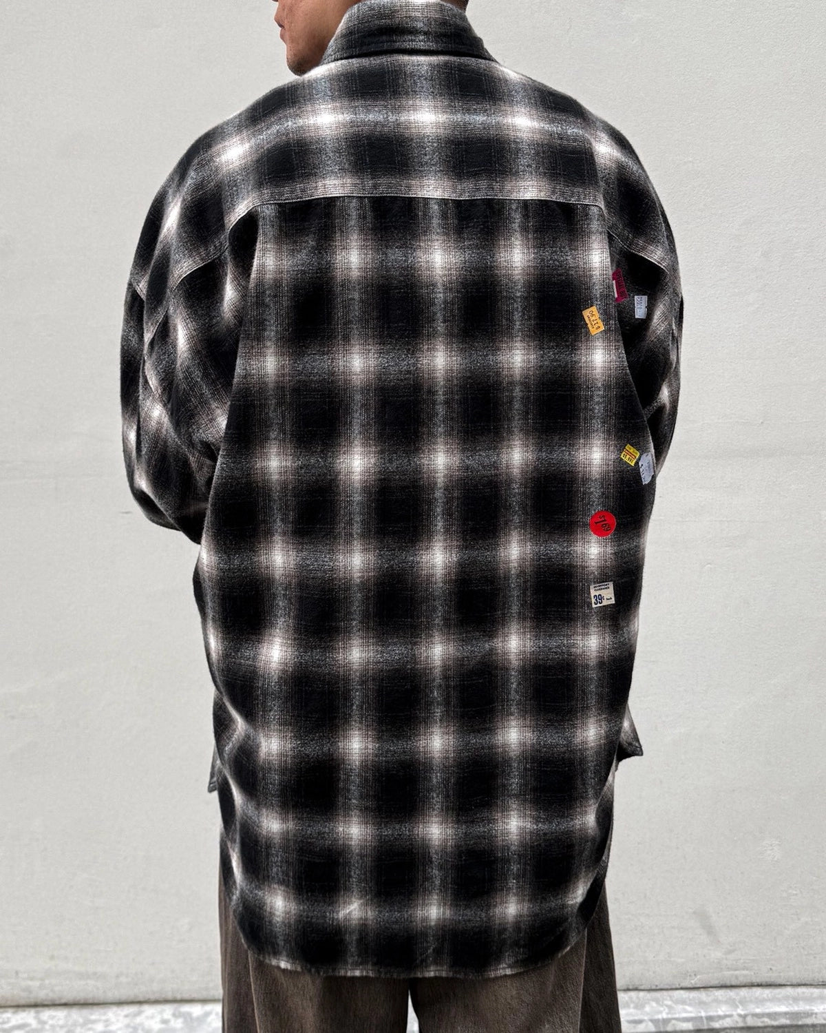 Maison MIHARA YASUHIRO / Price Sticker Printed Check Shirt (A17SH088)