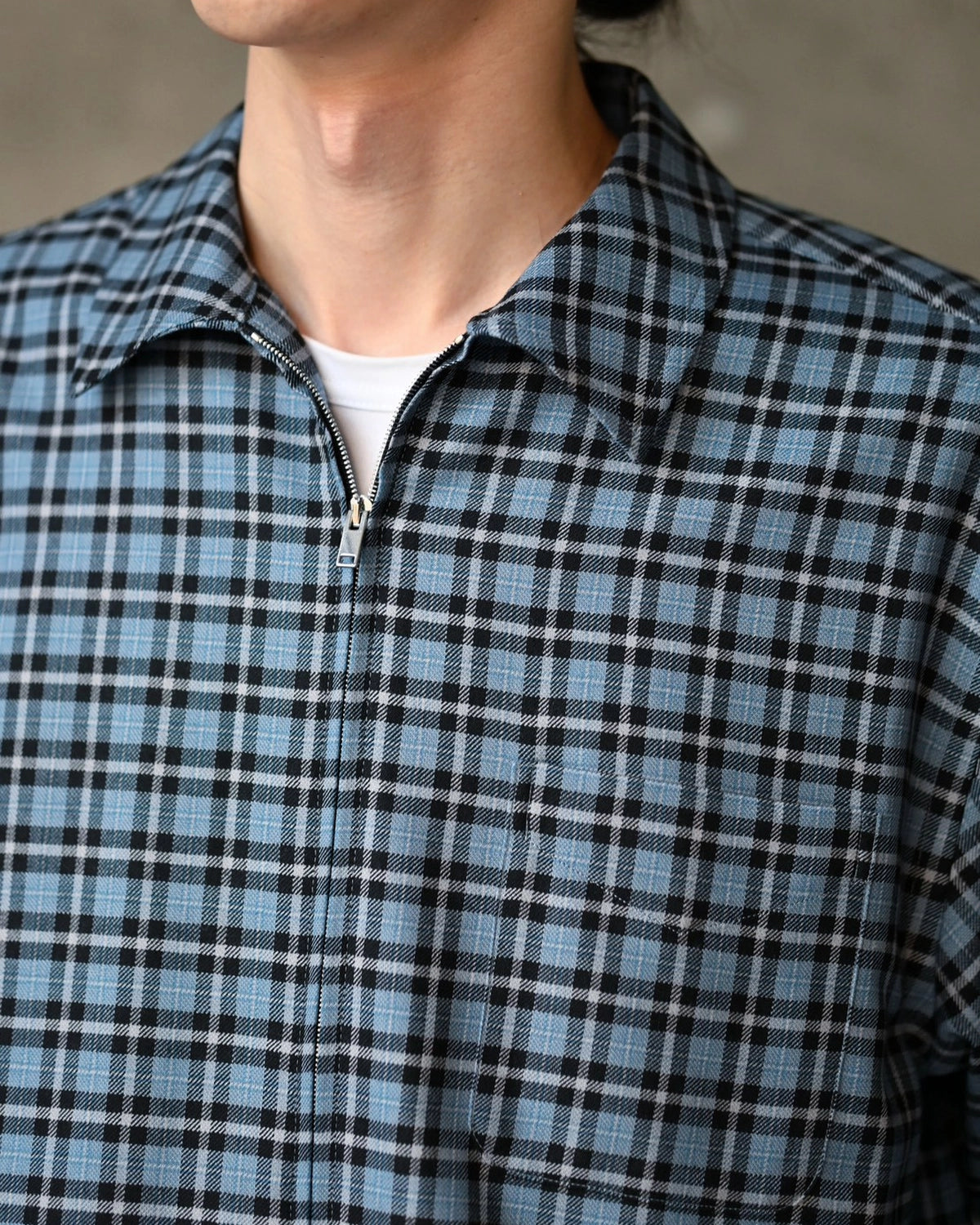 MARKAWARE / Organic Wool Viyella / Zip Shirt (A26C17SH03C)