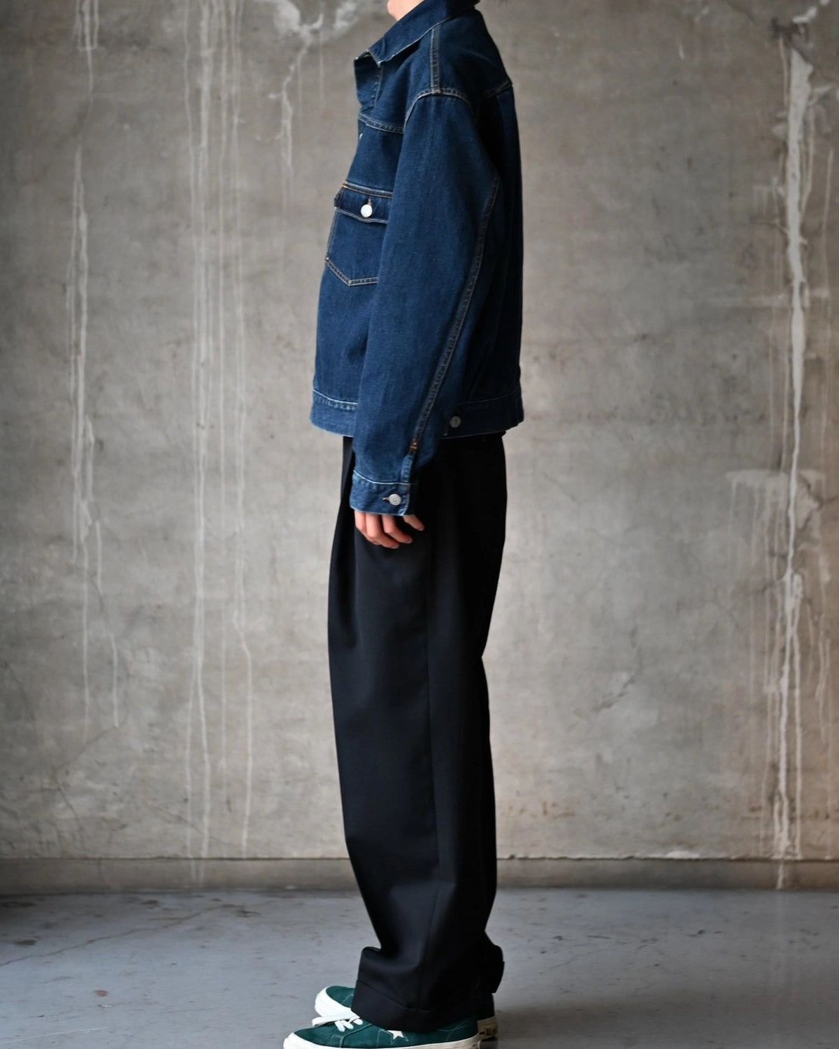 CIOTA / Double Pocket Denim Jacket (JKLM-302-PIDEBL)