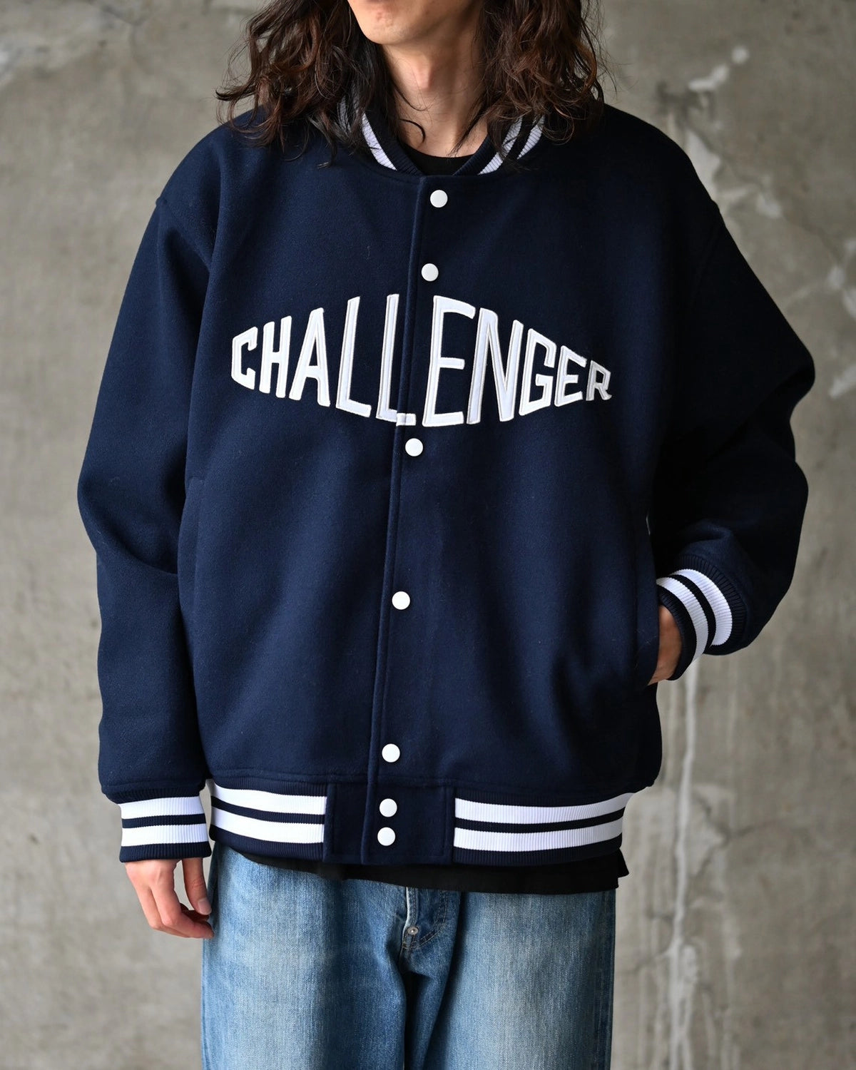 CHALLENGER / LOGO MELTON STADIUM JACKET (CLG-JK 026-013)