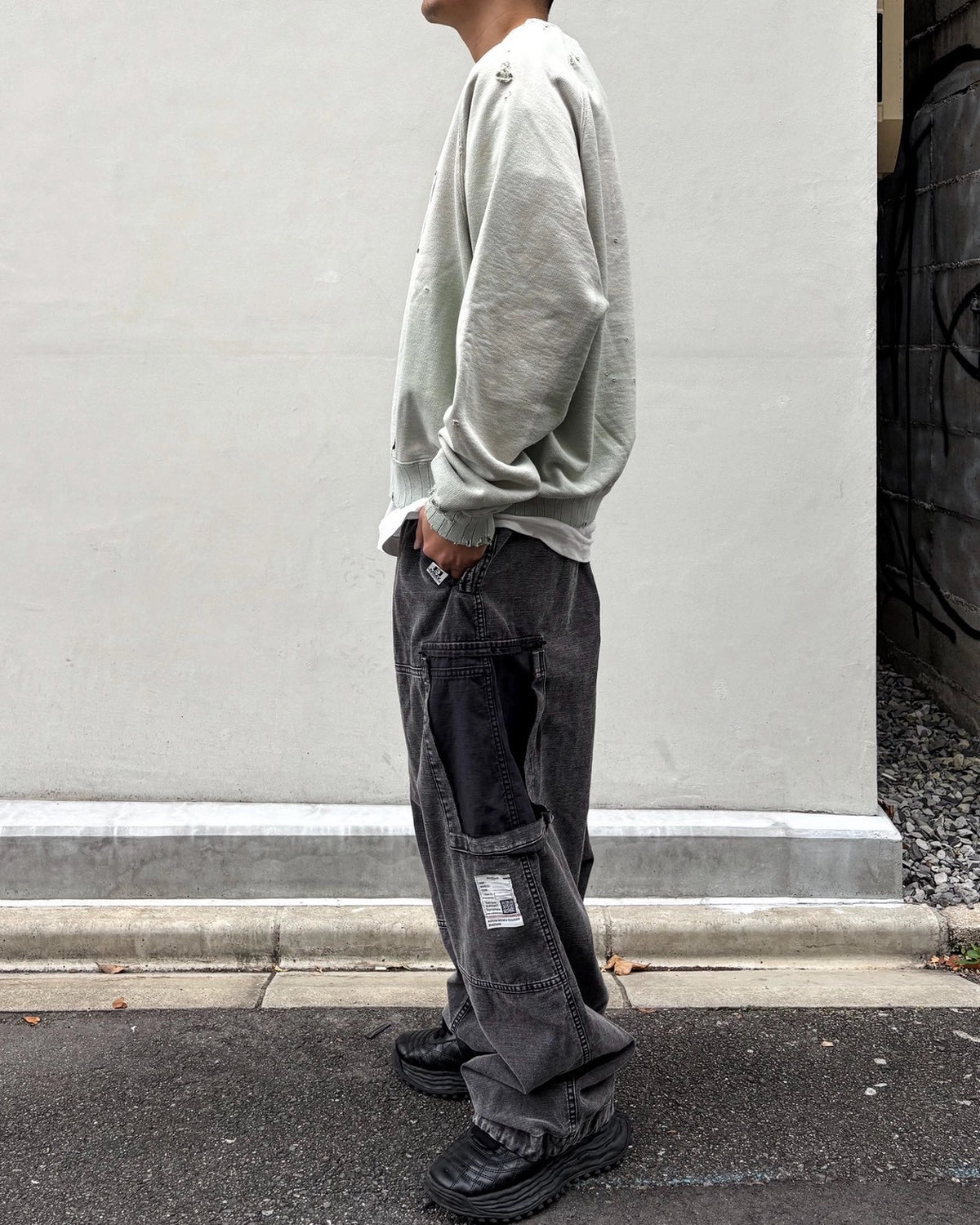 Maison MIHARA YASUHIRO / Sun Faded Like Sweatshirt (J17PO723)
