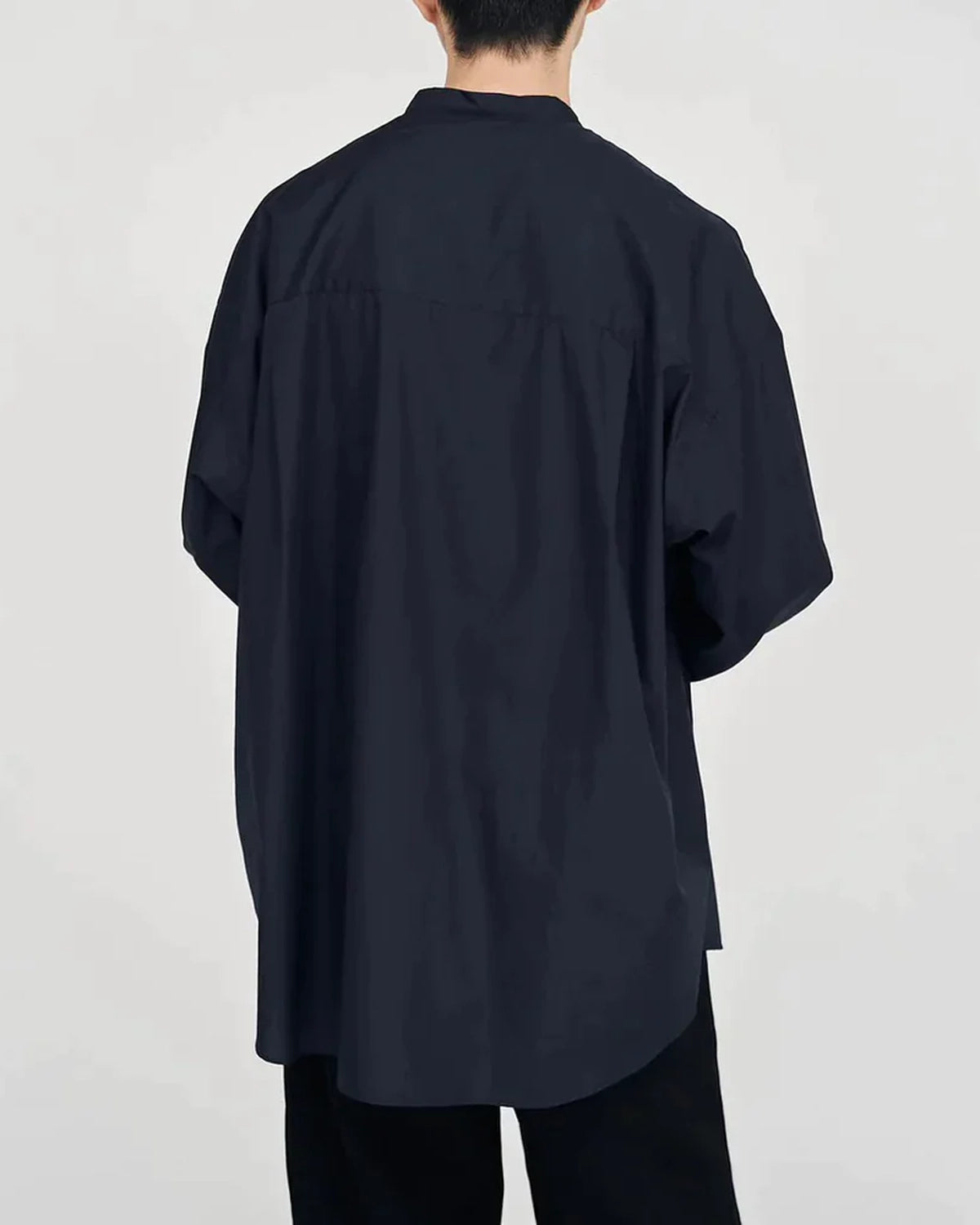 Graphpaper / Broad L/S Oversized Band Collar Shirt (GM253-50002B)