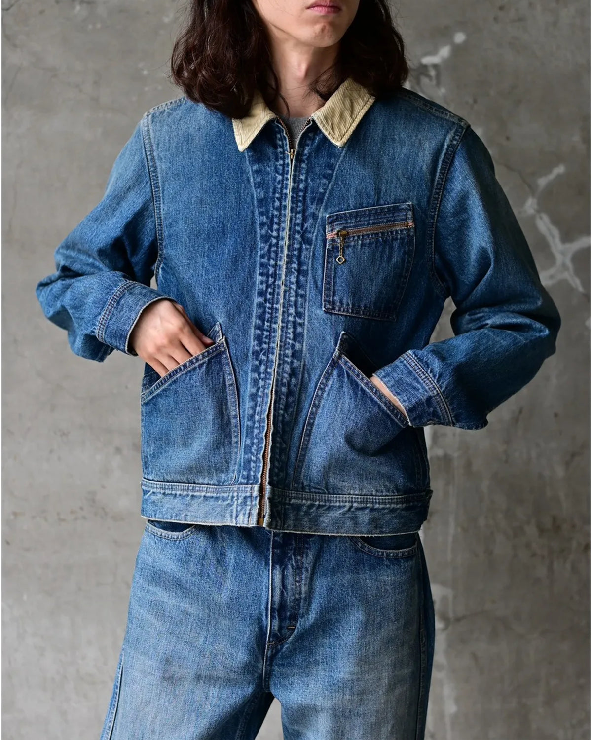 MINEDENIM / Denim Zipup Trucker Jacket USD (MDFBF09801)