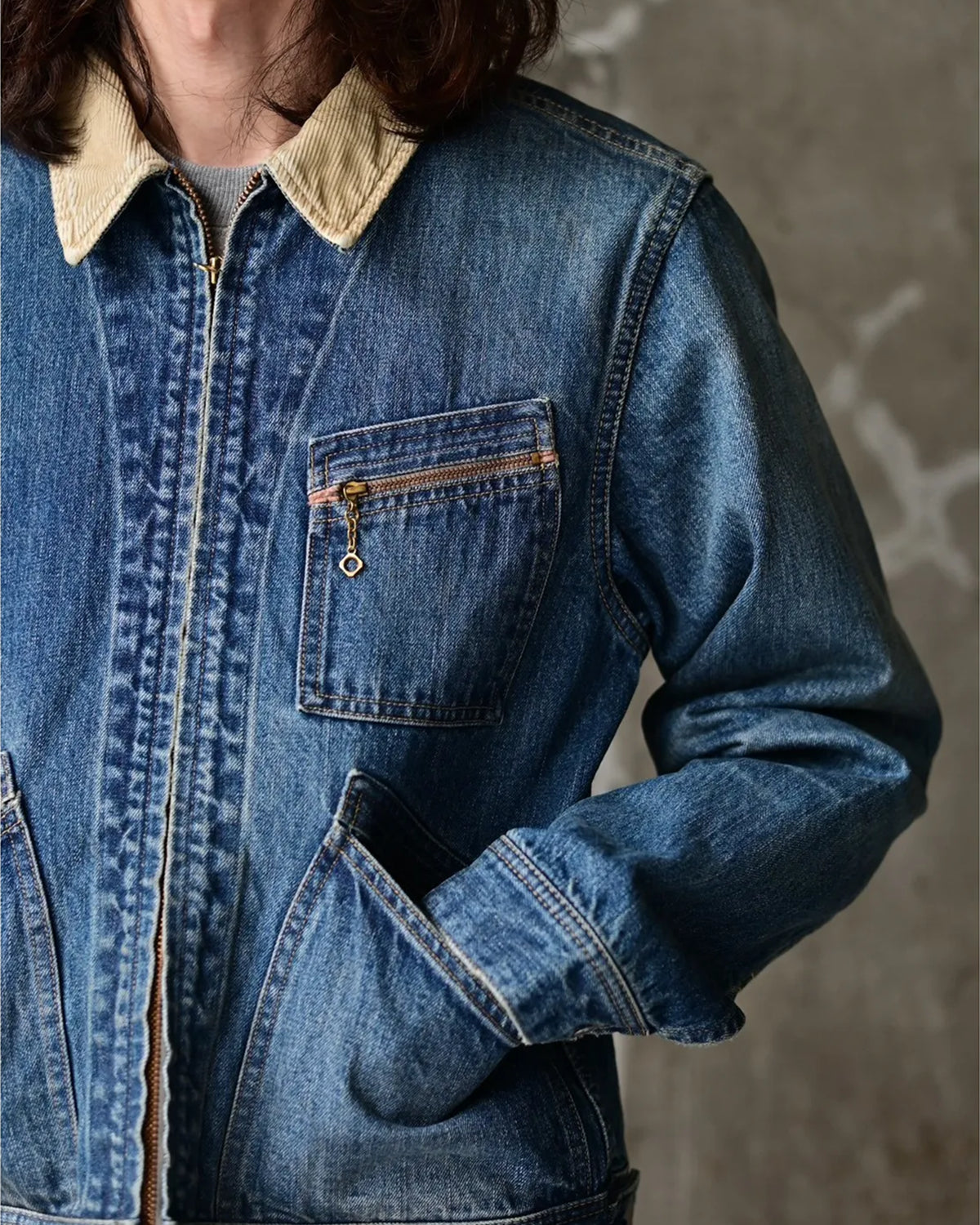MINEDENIM / Denim Zipup Trucker Jacket USD (MDFBF09801)