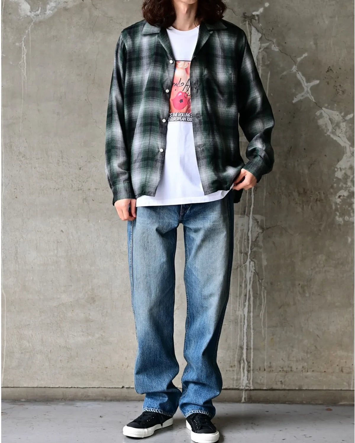 MINEDENIM / T.Rayon Ombre Open Collar Shirt (MDFBF09501)