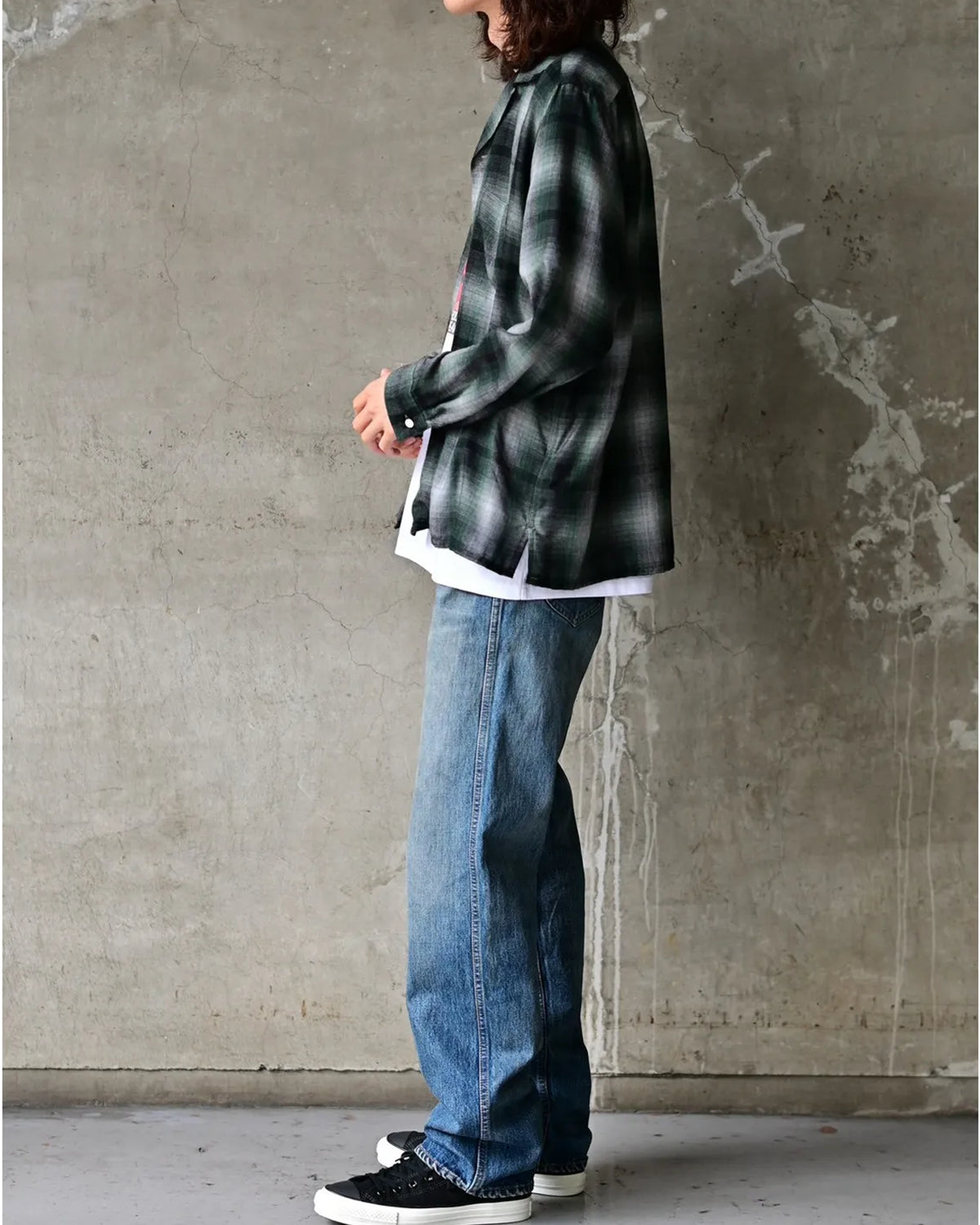 MINEDENIM / T.Rayon Ombre Open Collar Shirt (MDFBF09501)