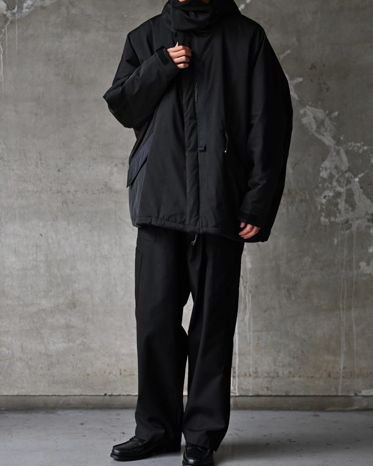 ALMOSTBLACK / HOOD PONCHO NINJA BLOUSON (GAB-B-6-1)