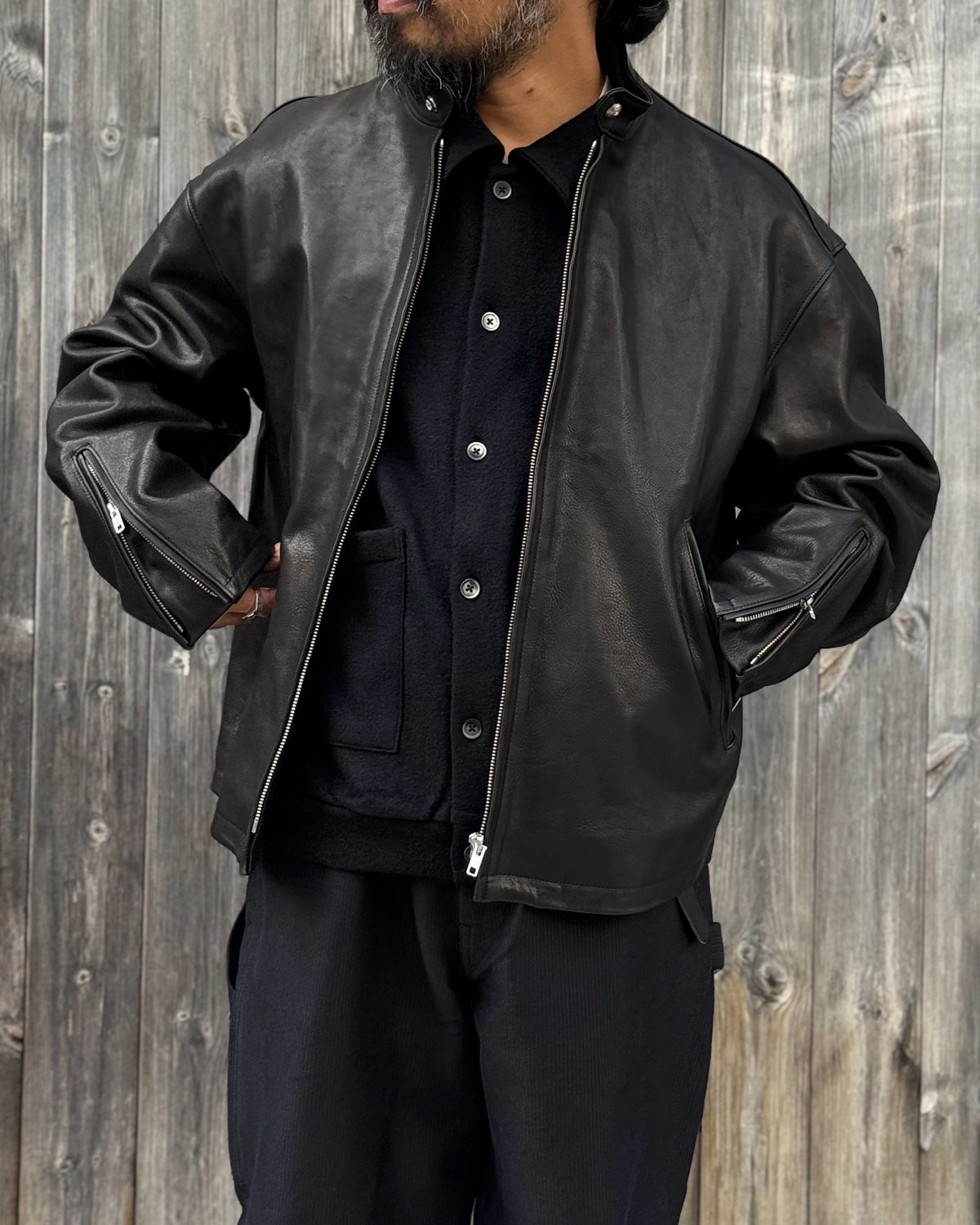 ANTIDOTE BUYERS CLUB / Leather Single Riders Jacket (ABCAW26JK01-1)