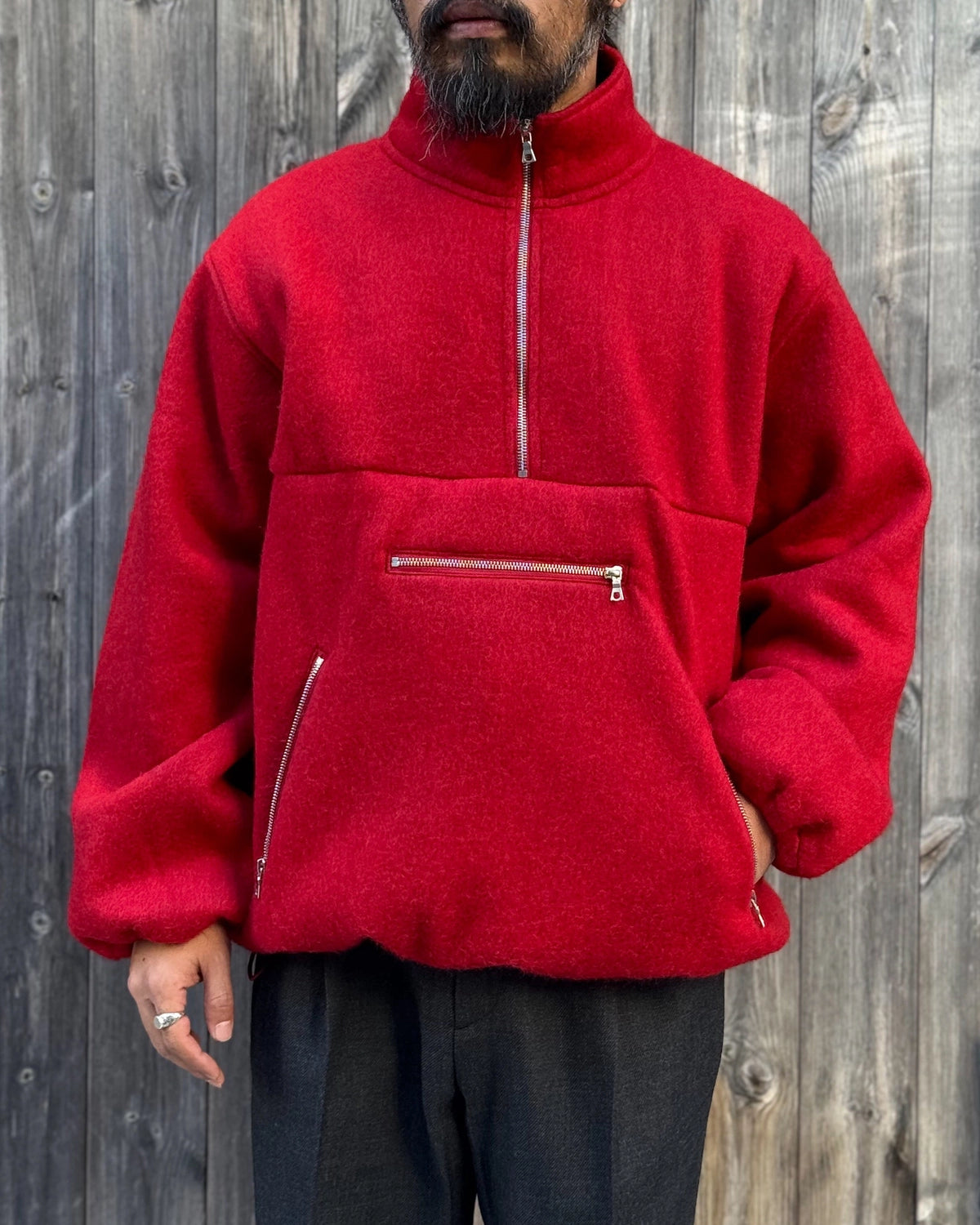 blurhms / Pe/Alpaca Fleece Harf-Zip P/O (BHS26F032PeAp)