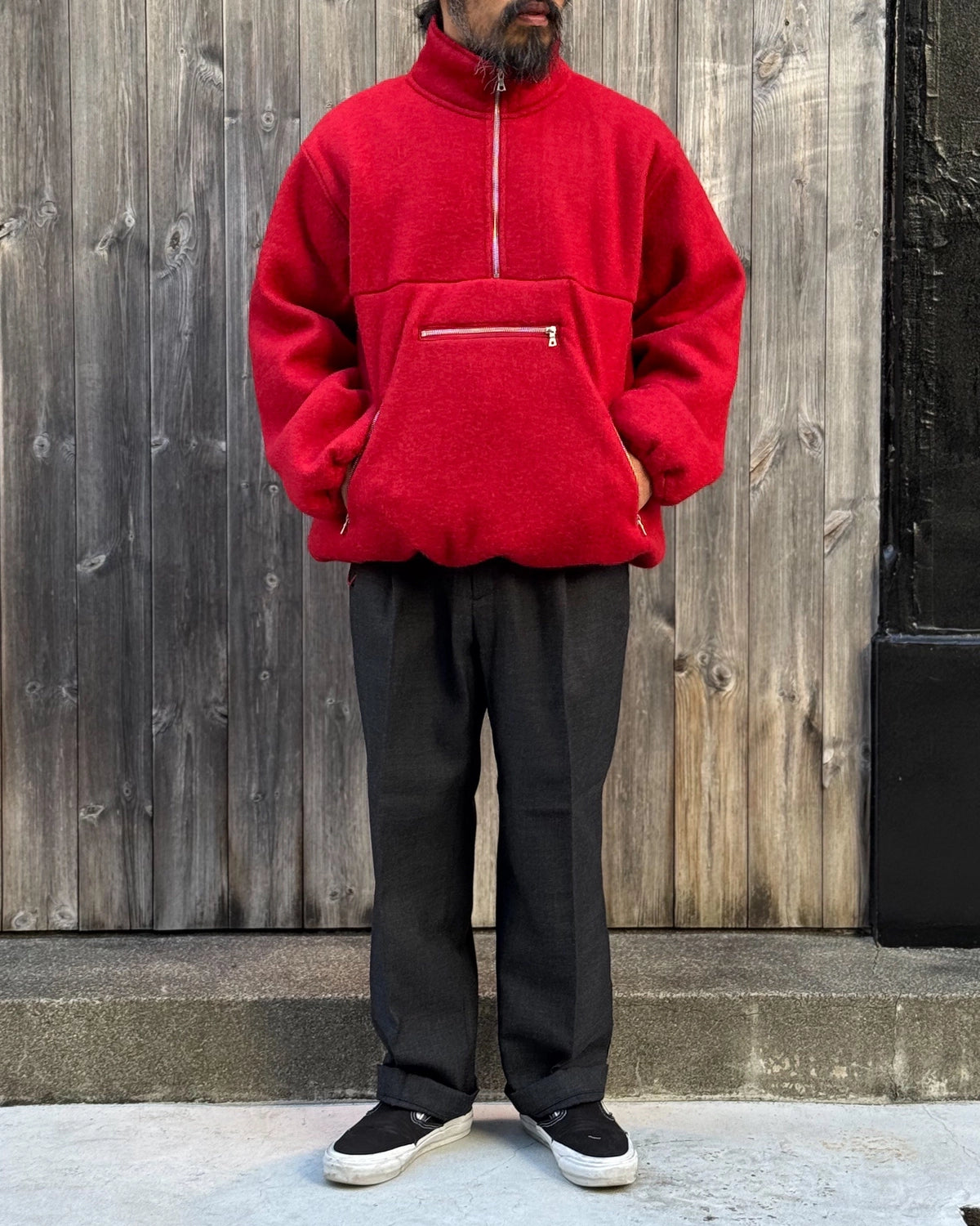 blurhms / Pe/Alpaca Fleece Harf-Zip P/O (BHS26F032PeAp)