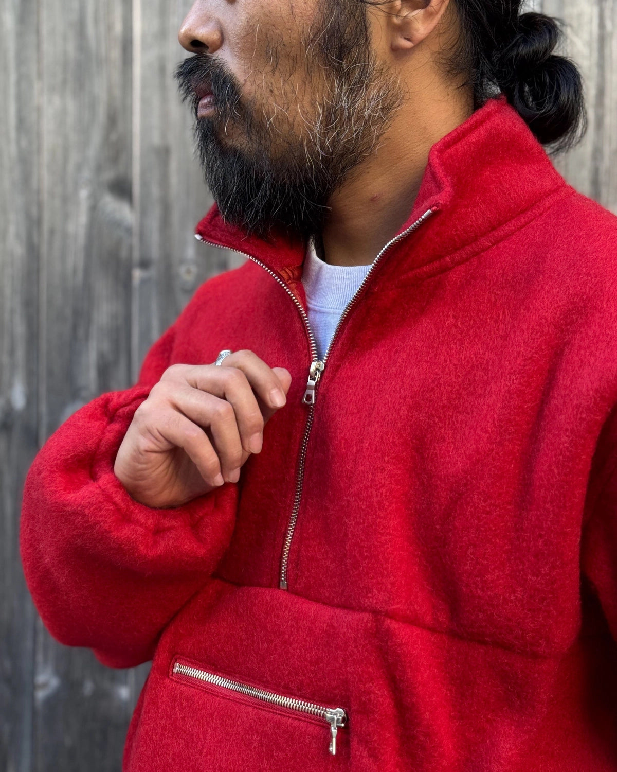 blurhms / Pe/Alpaca Fleece Harf-Zip P/O (BHS26F032PeAp)