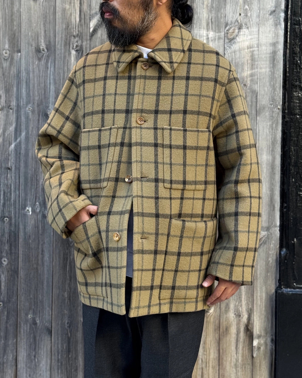 blurhms / Wool Beaver Work Jacket (BHS26F002Pld)