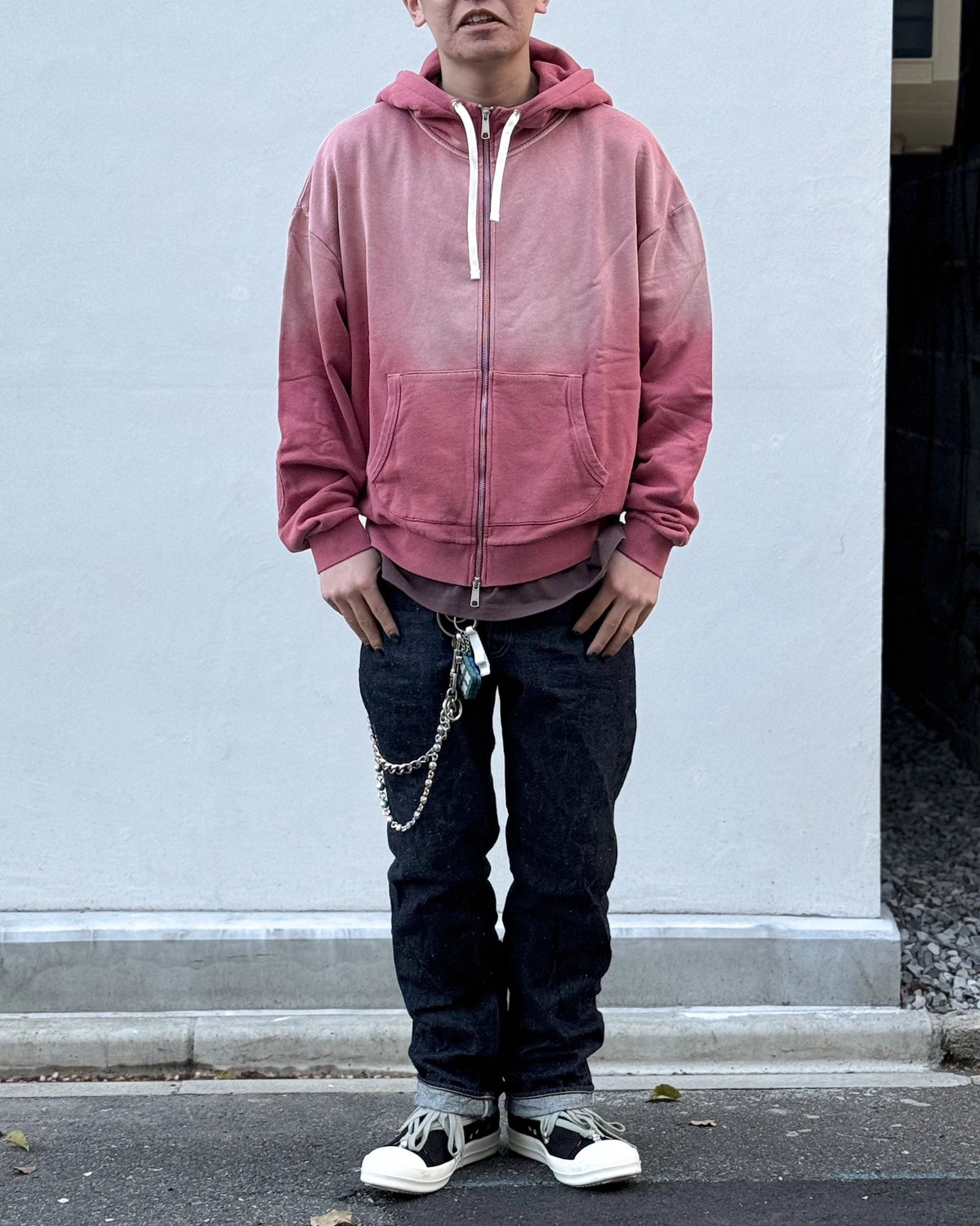 BRAIN DEAD / PADDED ELBOW ZIP-UP HOODIE (T09004824SS26)